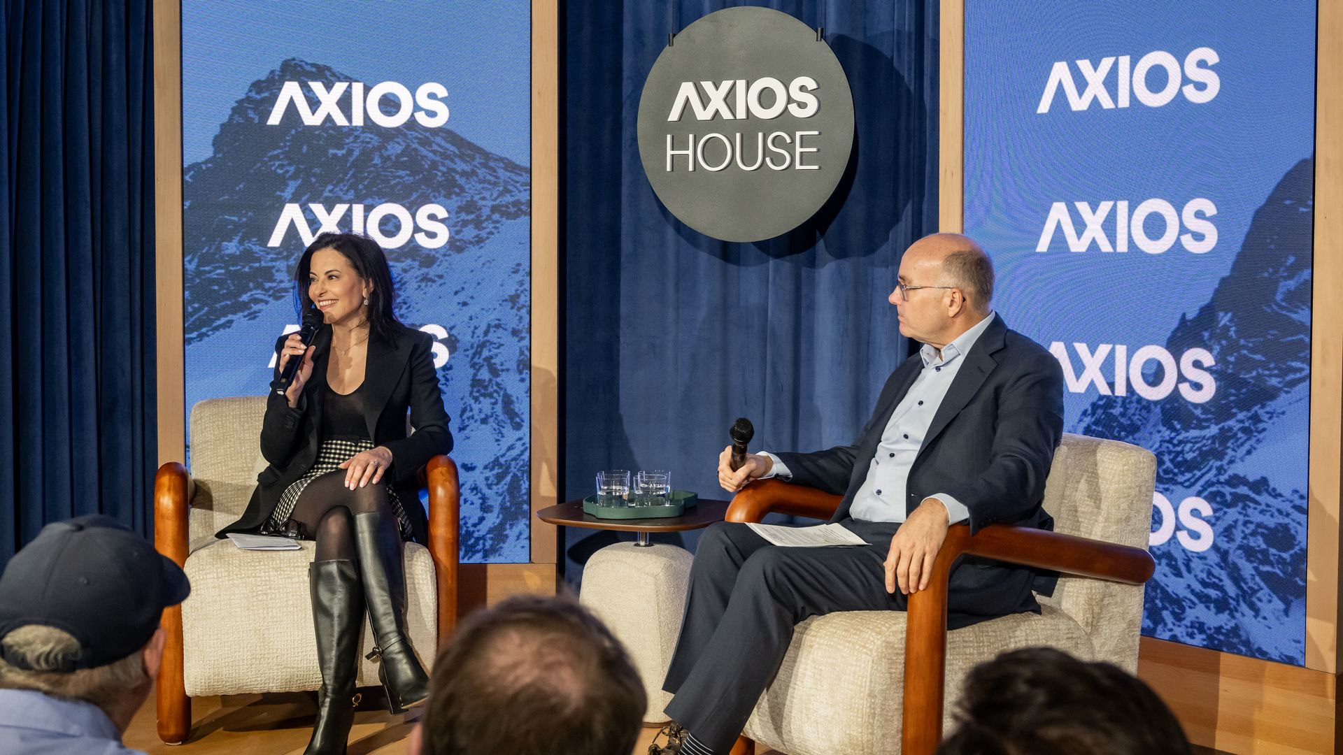 Meta president and vice chairman Dina Powell McCormick in conversation with Axios co-founder Mike Allen.