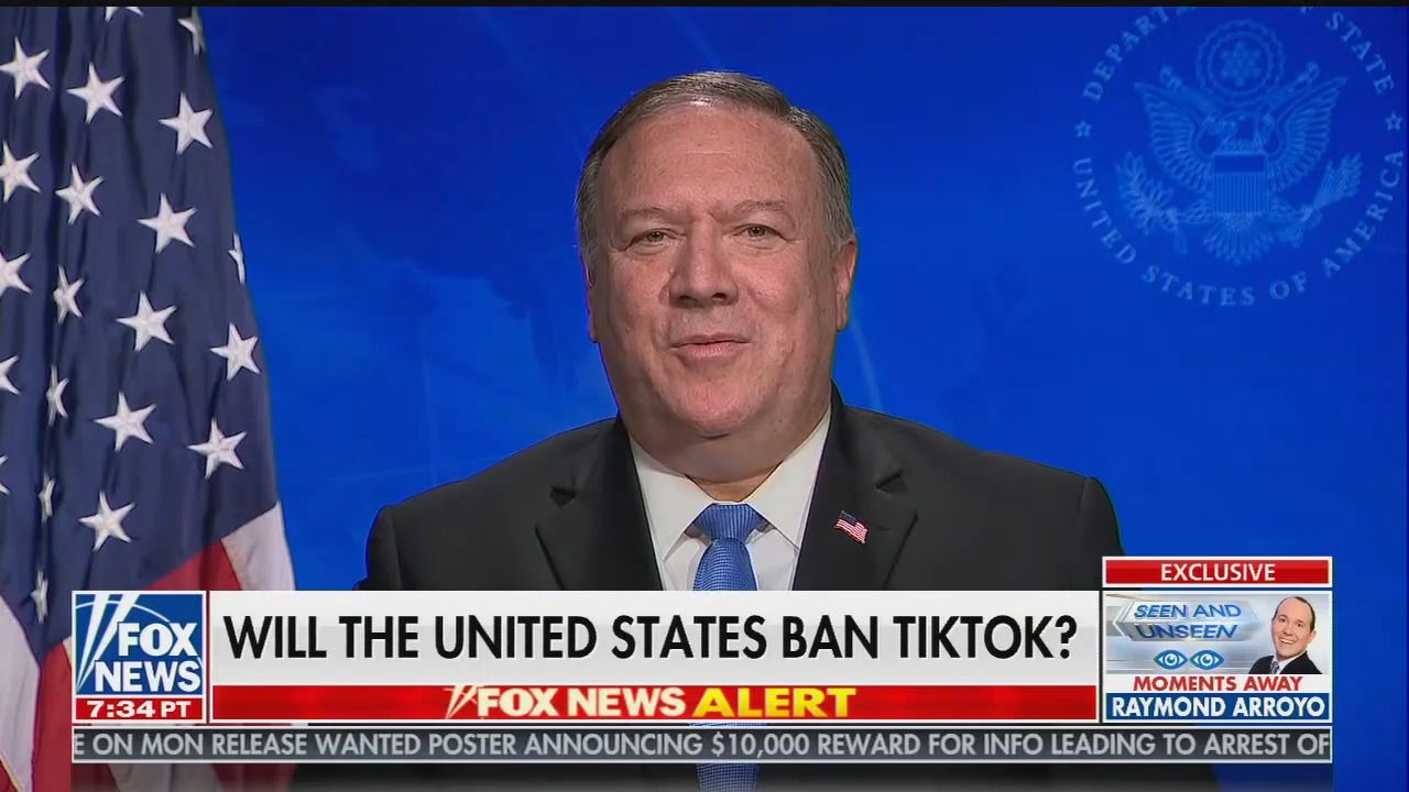 Pompeo Trump Administration Is Looking At Tiktok Ban Axios