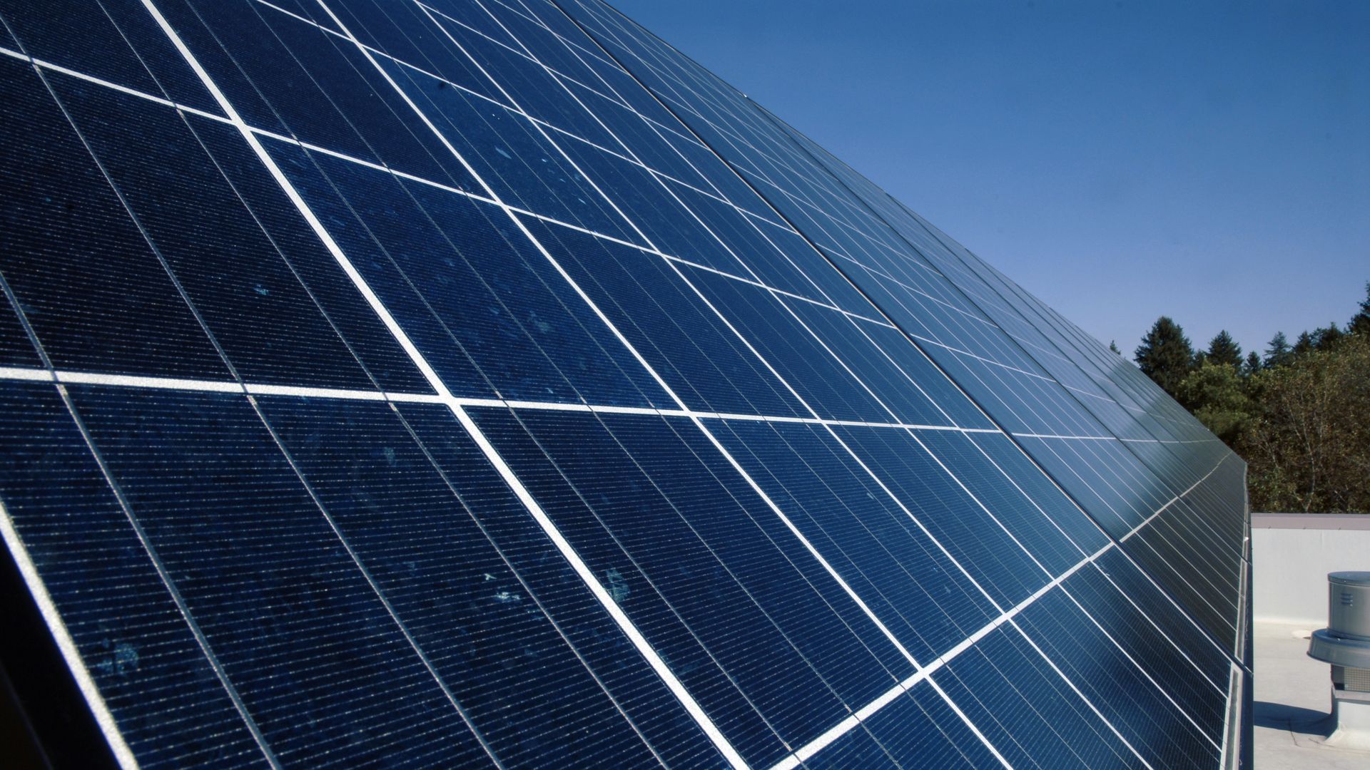 Solar panels in Bozeman, Montana.