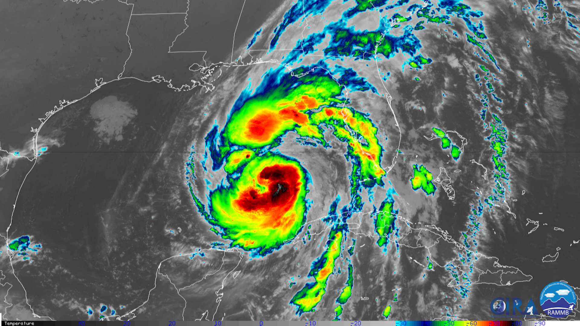 Satellite view of Hurricane Helene on Thursday morning.