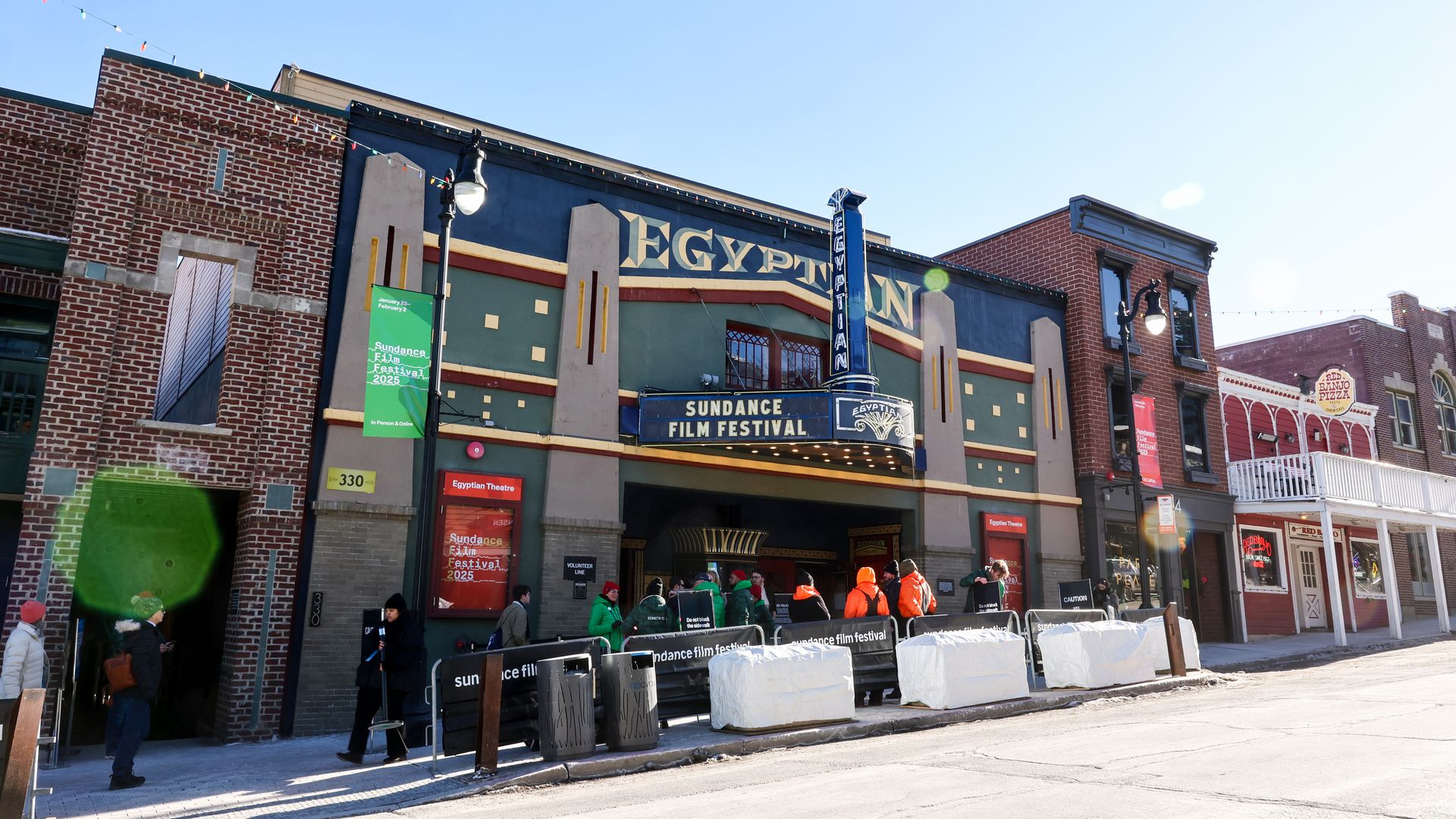 PARK CITY, UTAH - JANUARY 23: A view of the Egyptian Theatre during the 2025 Sundance Film Festival on January 23, 2025 in Park City, Utah. 