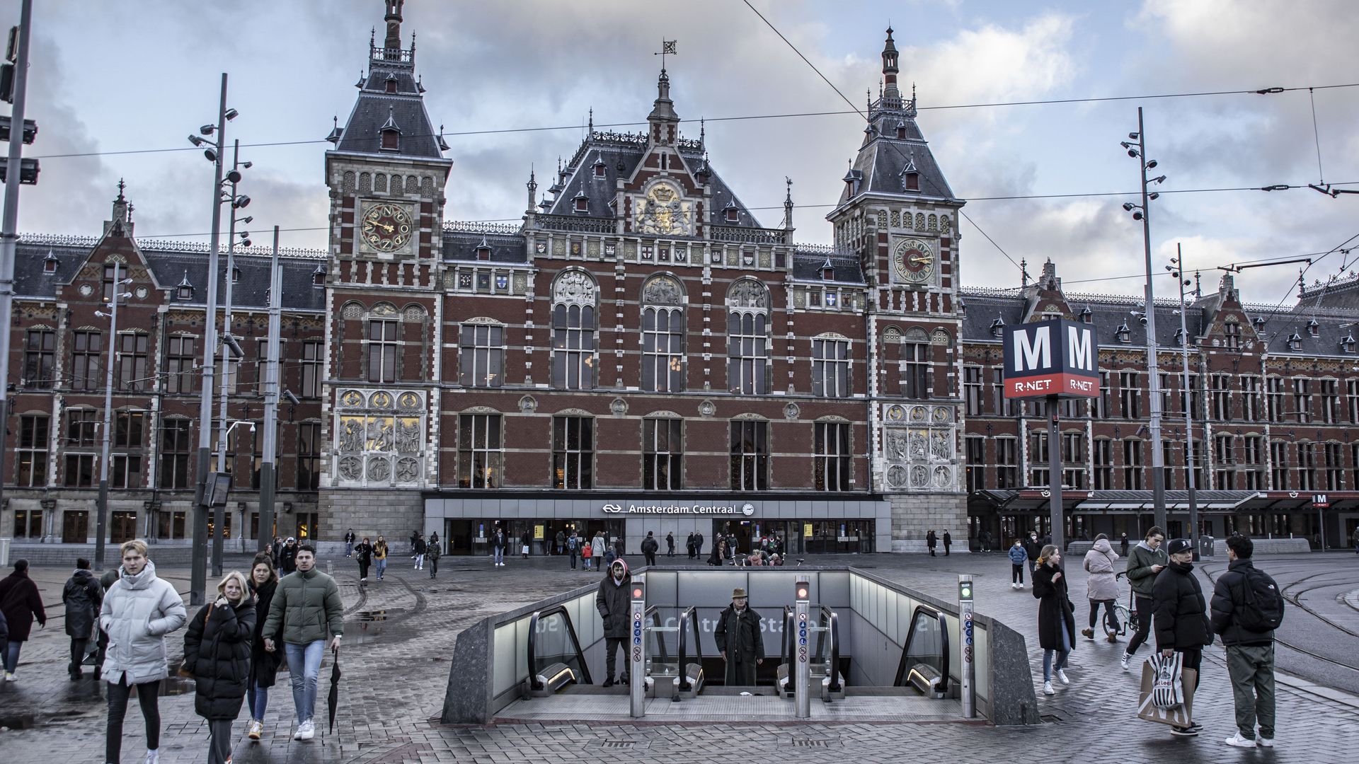 A view of Amsterdam's Centraal Station.