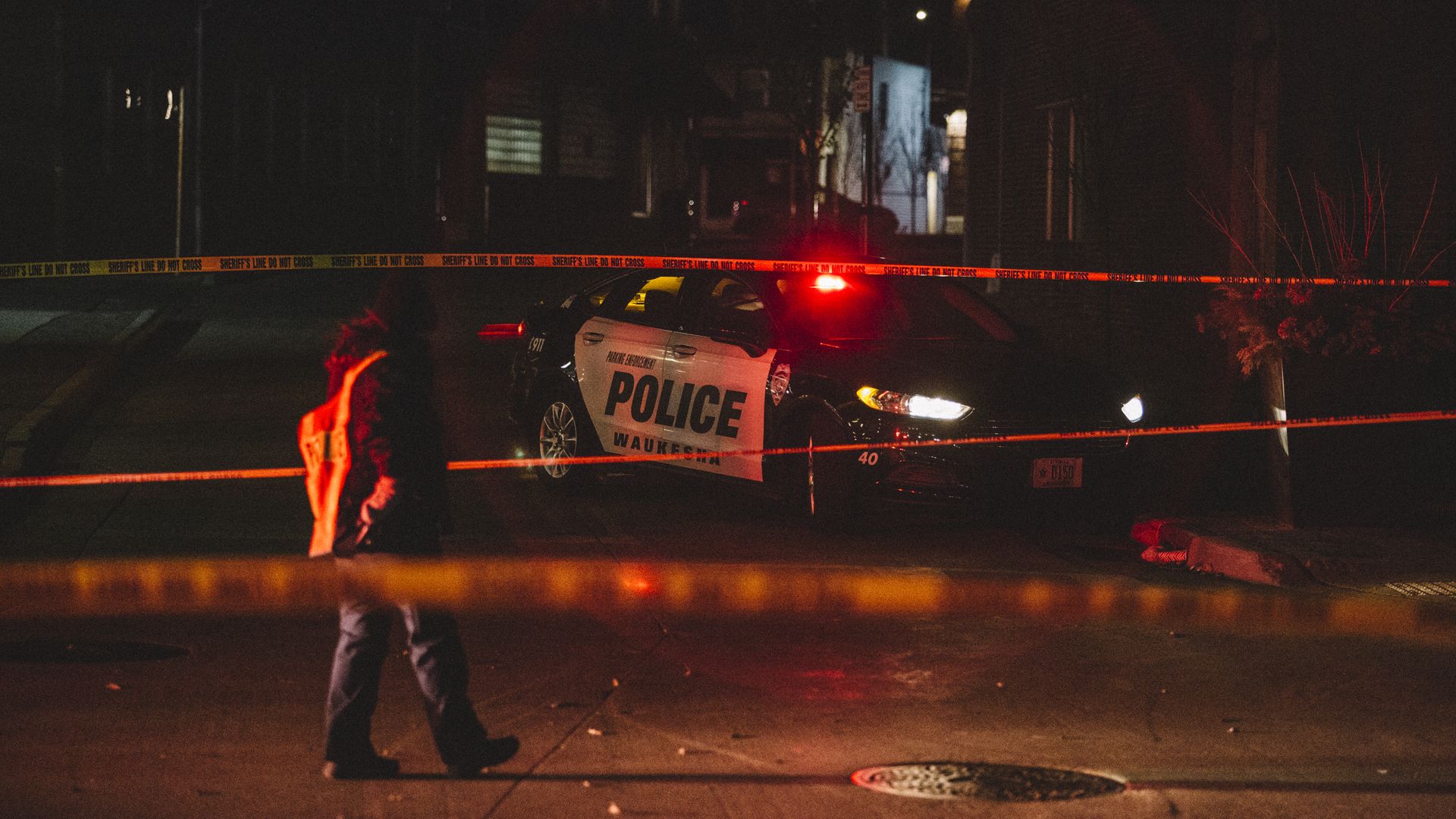 Police and emergency personnel in Waukesha, Wisconsin