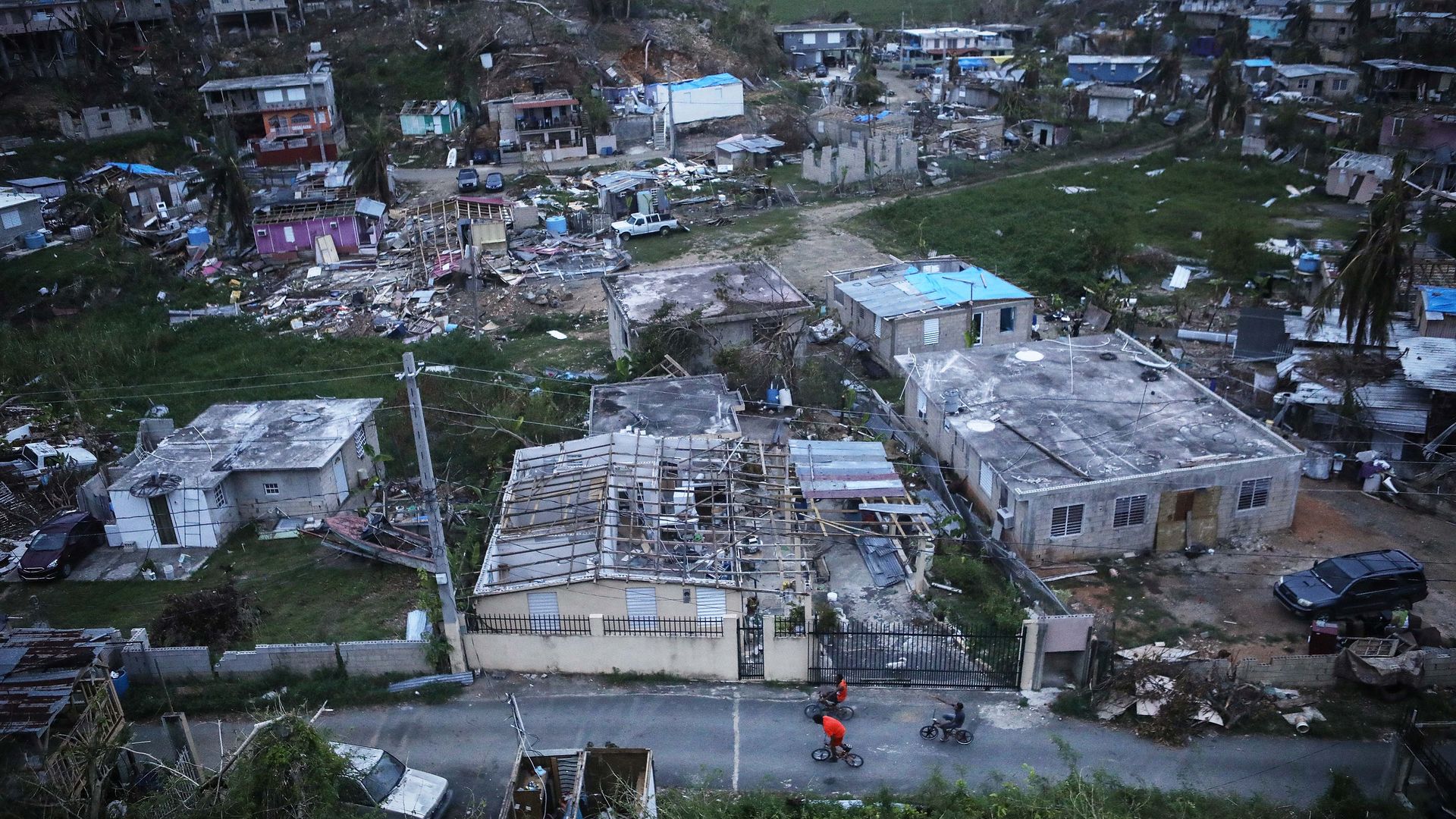 Two weeks after Hurricane Maria swept through Puerto Rico in 2017. 