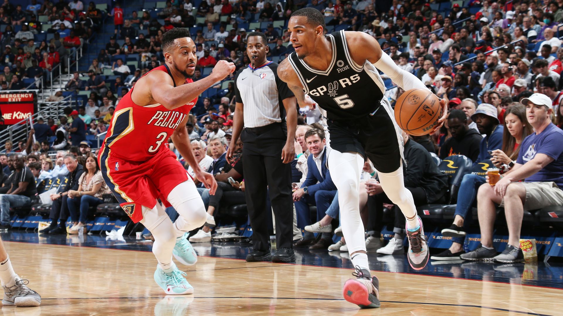 Dejounte Murray and C.J. McCollum