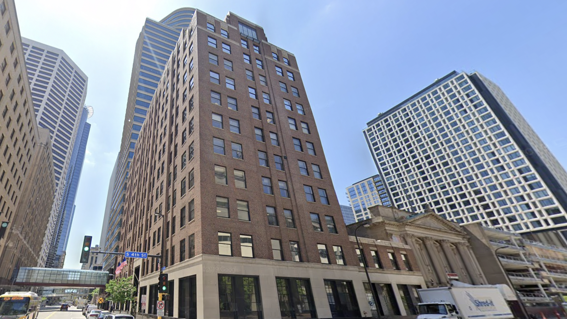 The exterior of Old Republic Title's building in downtown Minneapolis.