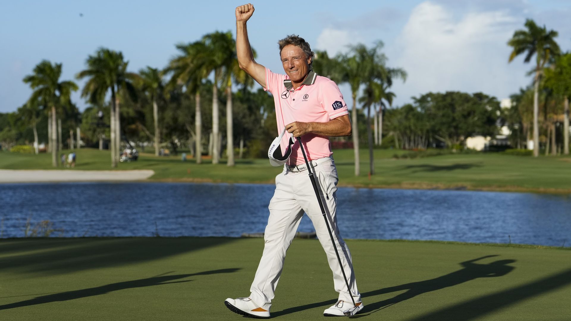 bernhard langer celebrating