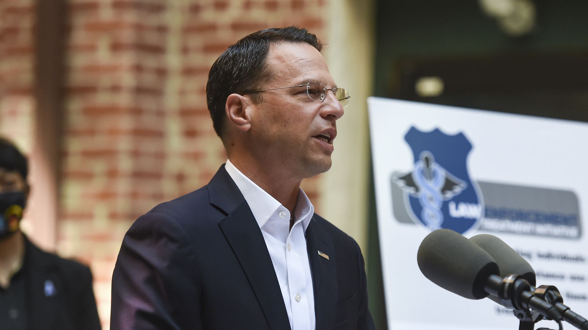 Pennsylvania Attorney General Josh Shapiro speiaks during the press conference. At the Council on Chemical Abuse (COCA) RISE Center in Reading, PA Tuesday morning April 13, 2021