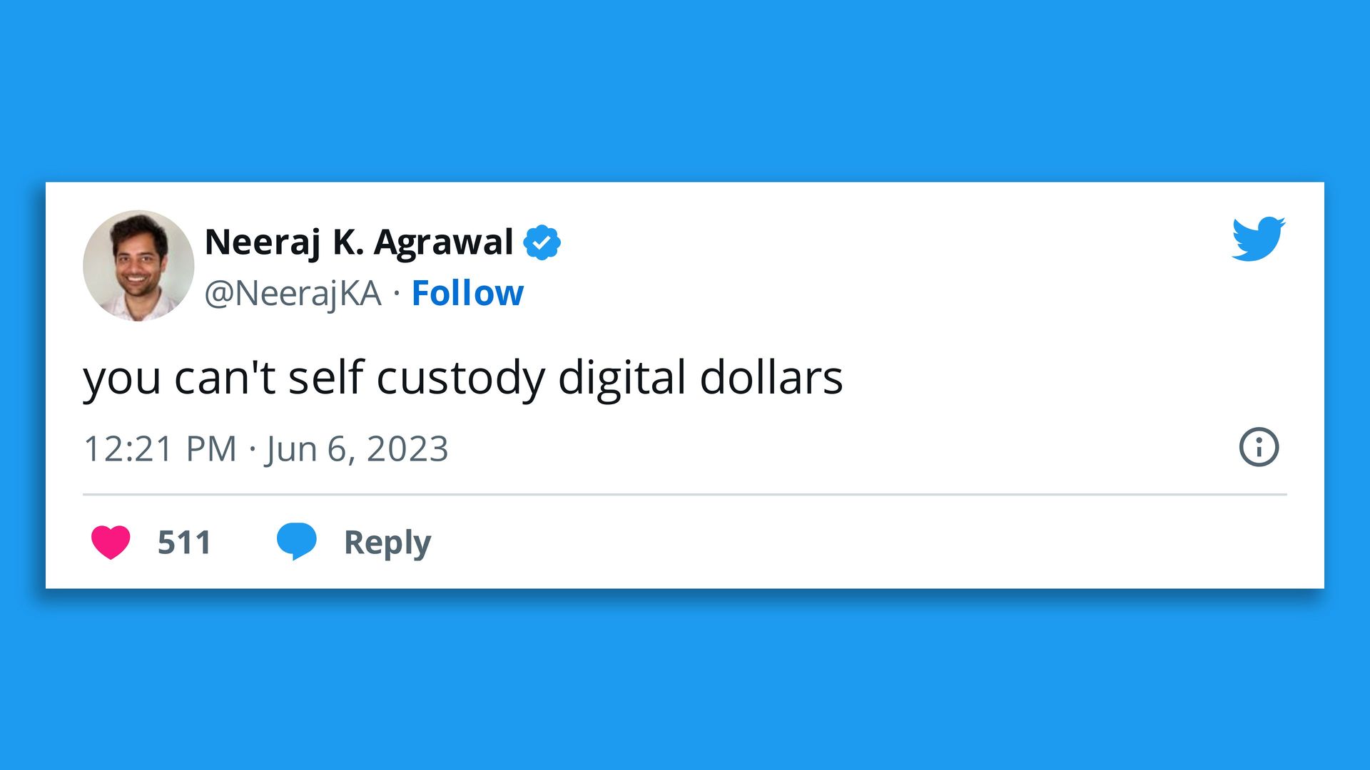 A tweet from Neeraj Agrawal