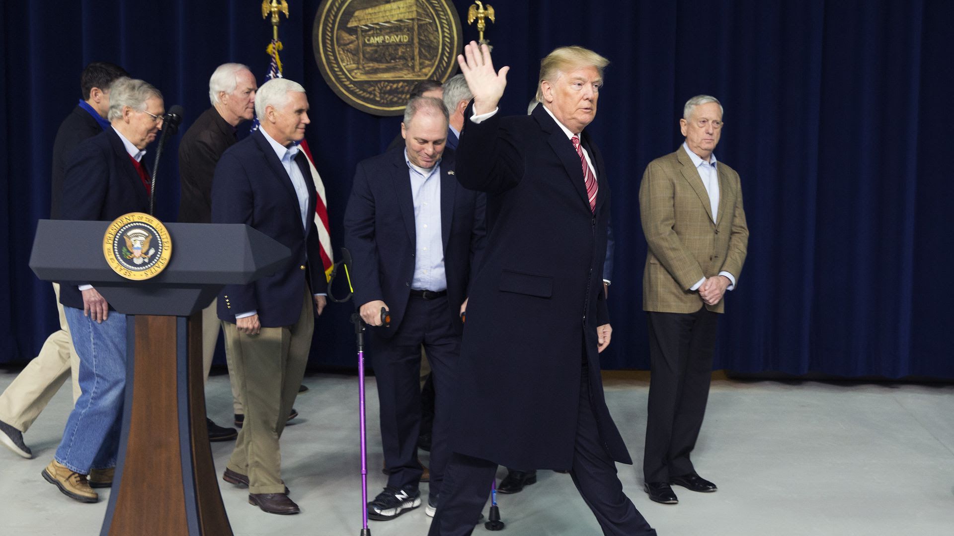 Trump and top Republicans at Camp David