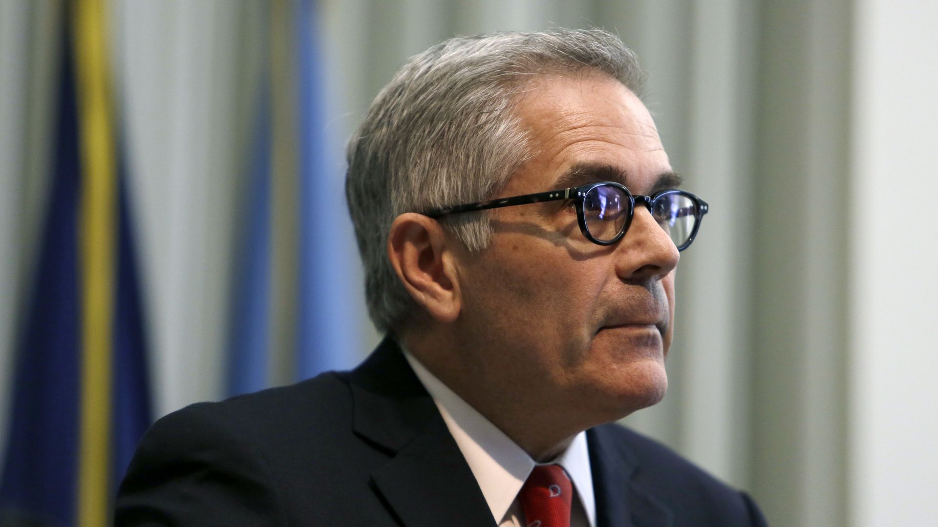 District Attorney Larry Krasner listens to a reporter’s question during a news conference Monday, June 25, 2018, in Philadelphia. Photo by Jacqueline Larma/AP