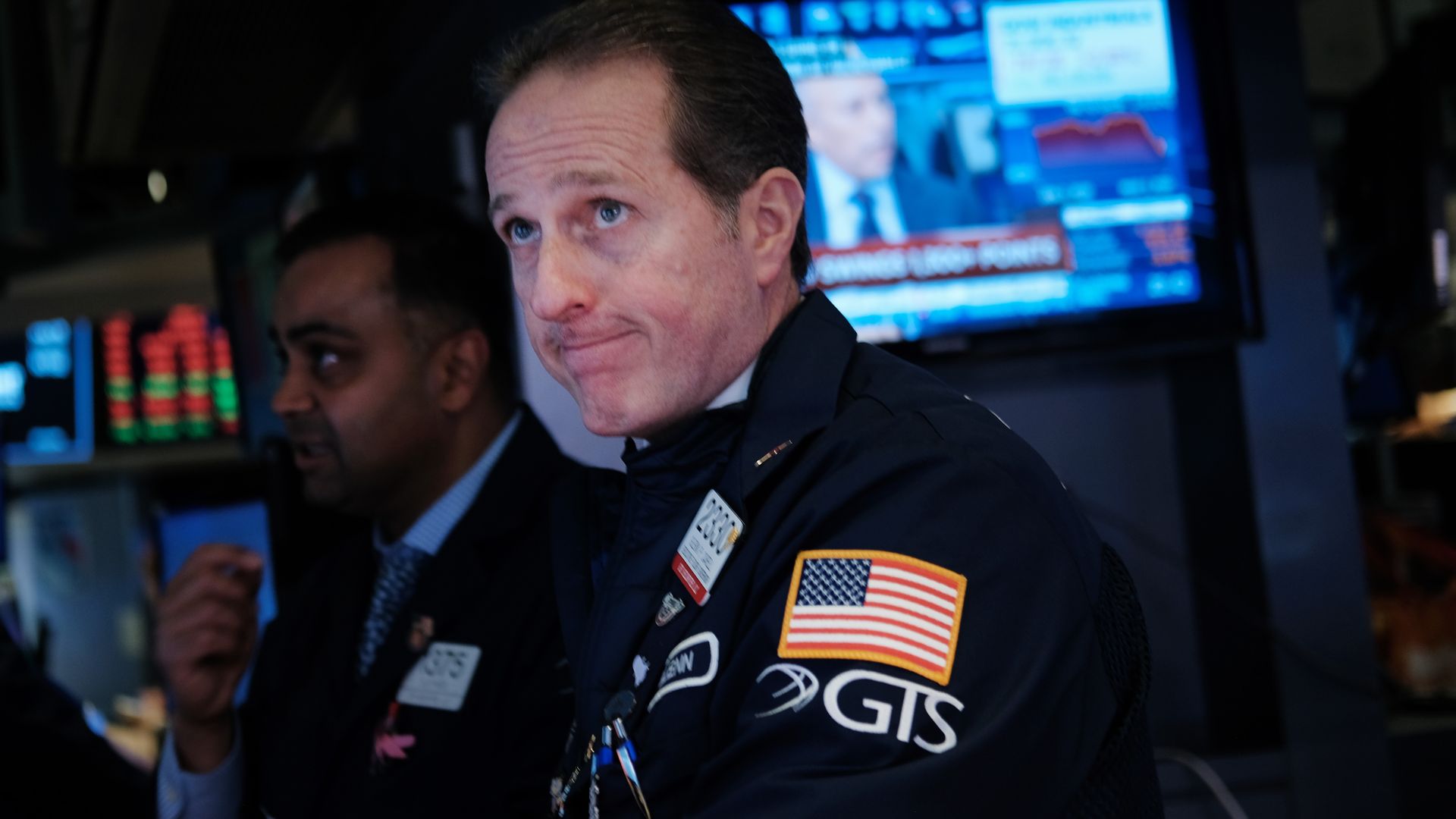  Traders work on the floor of the New York Stock Exchange (NYSE) on March 03, 2020 in New York City