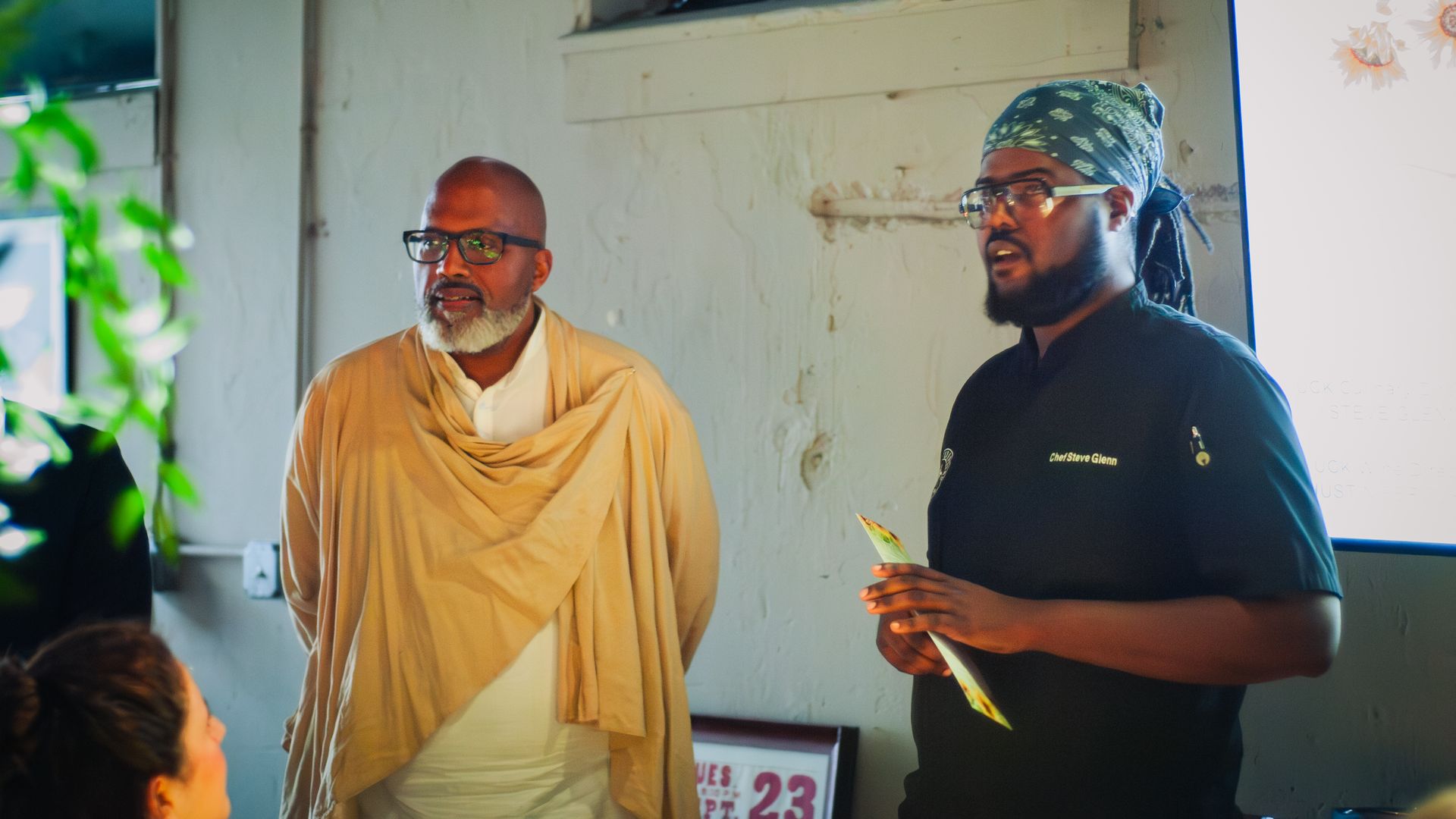 Micheal Sparks and Steve Glenn stand side by side