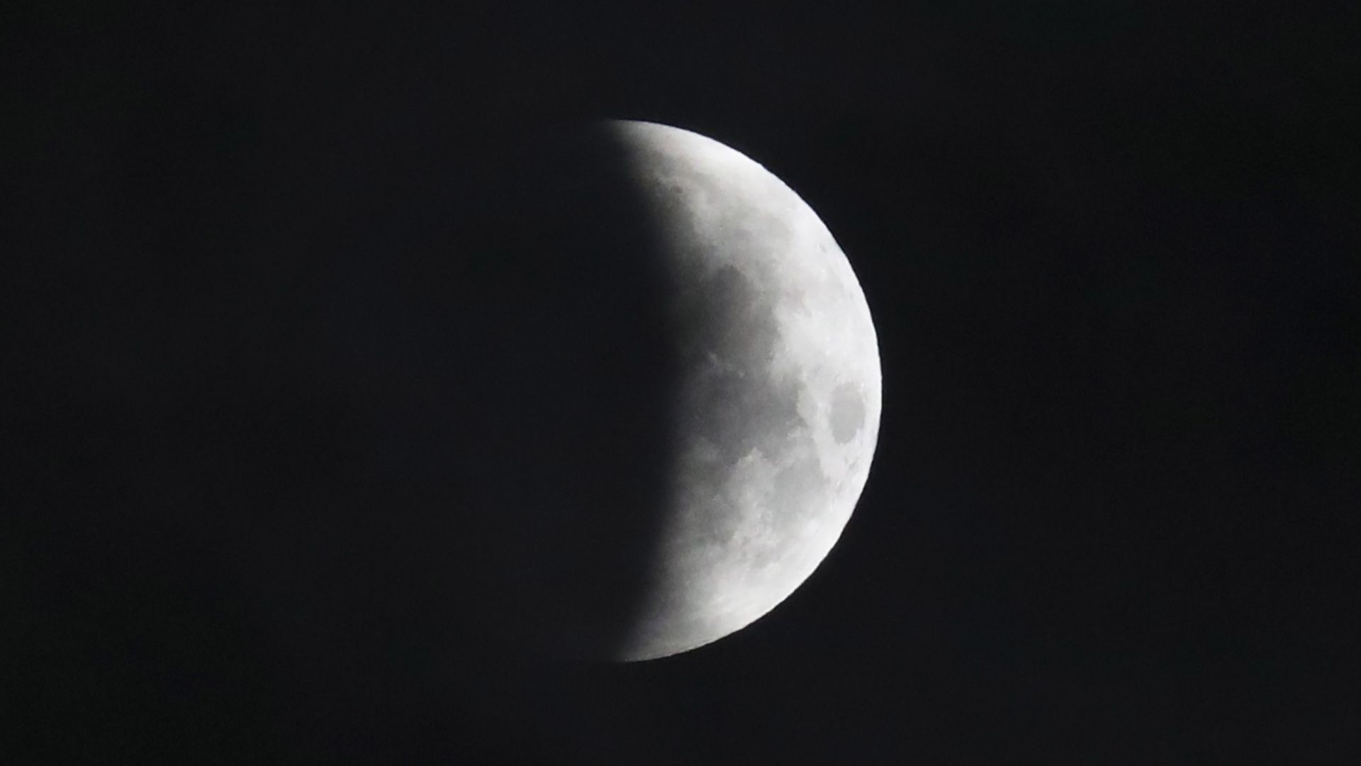 A lunar eclipse
