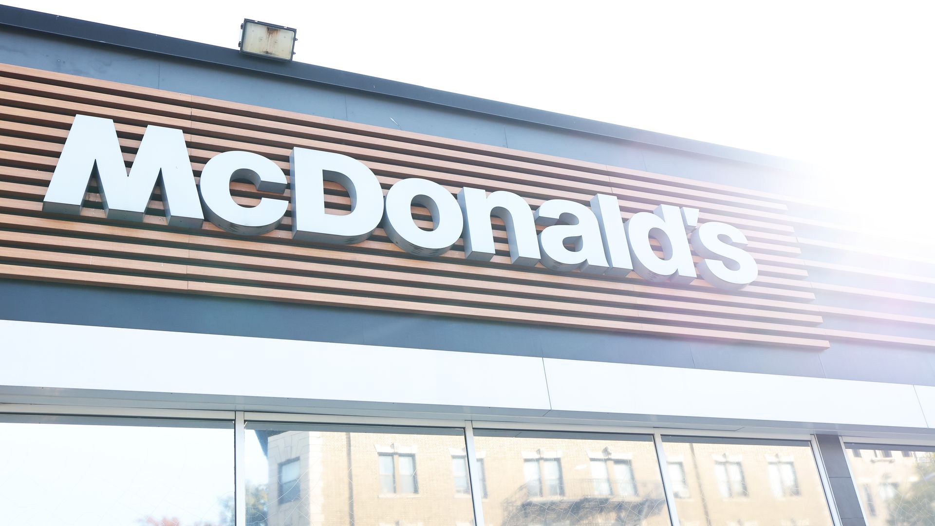 A McDonald's storefront