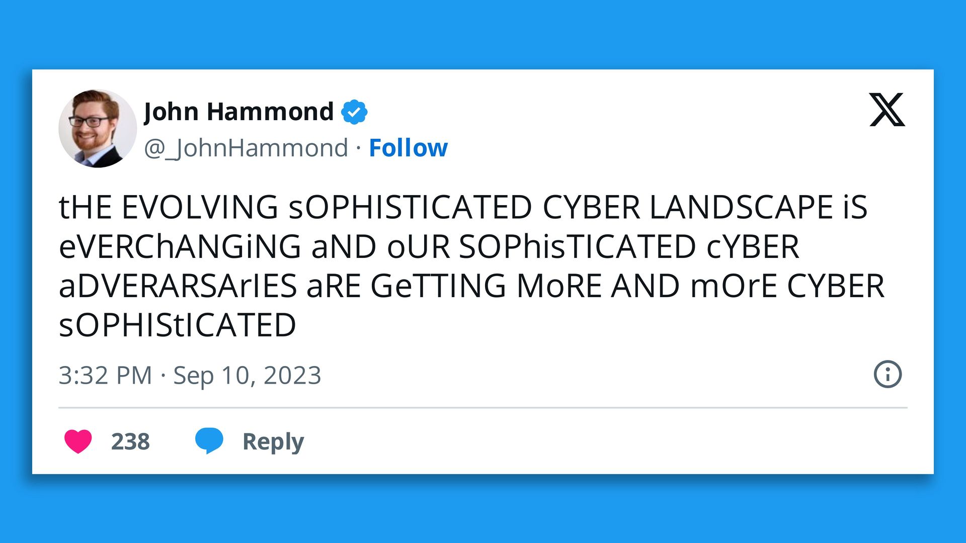 Screenshot of a tweet