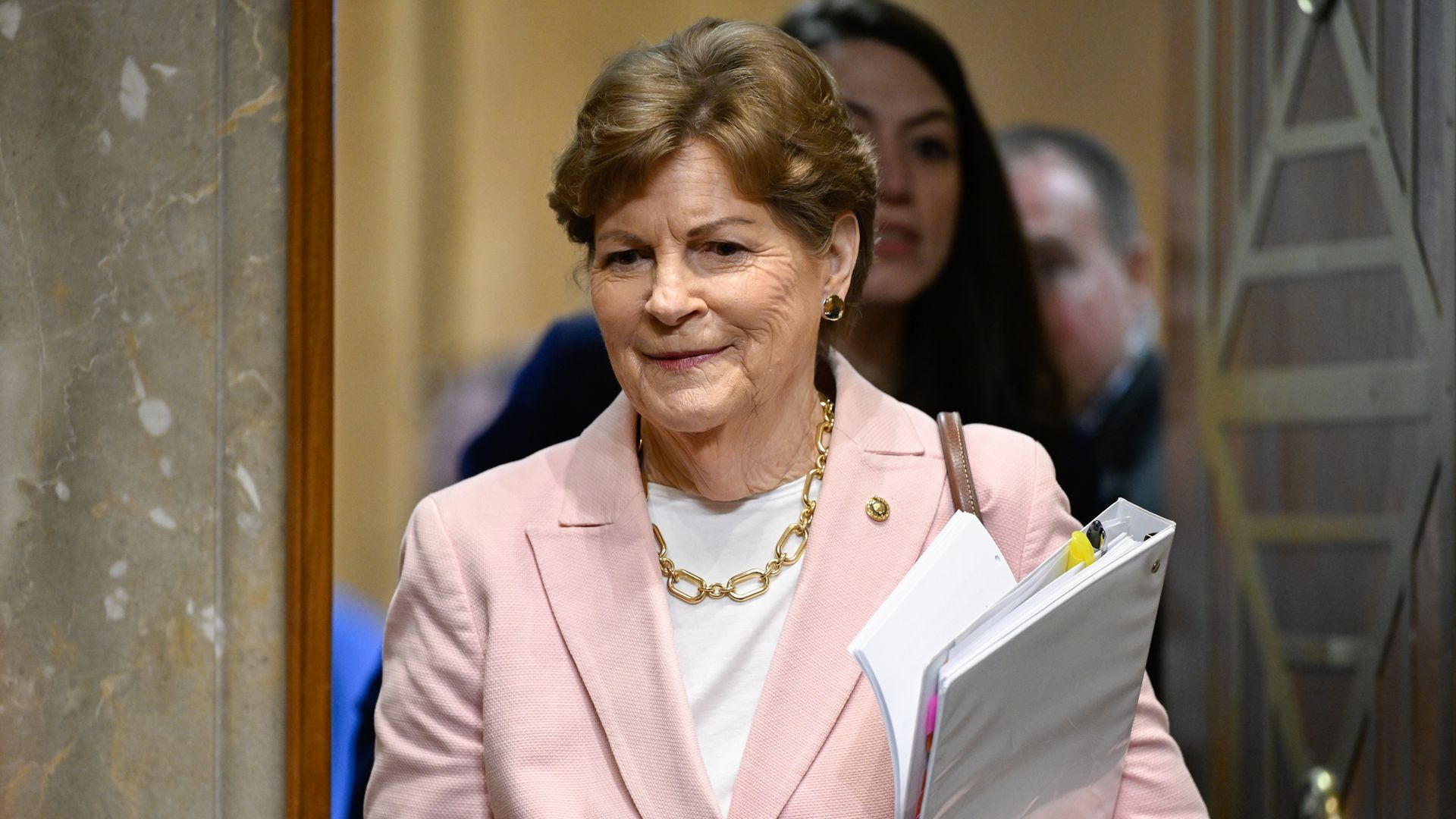 Sen. Jeanne Shaheen arrives for a hearing on Capitol Hill on June 2.