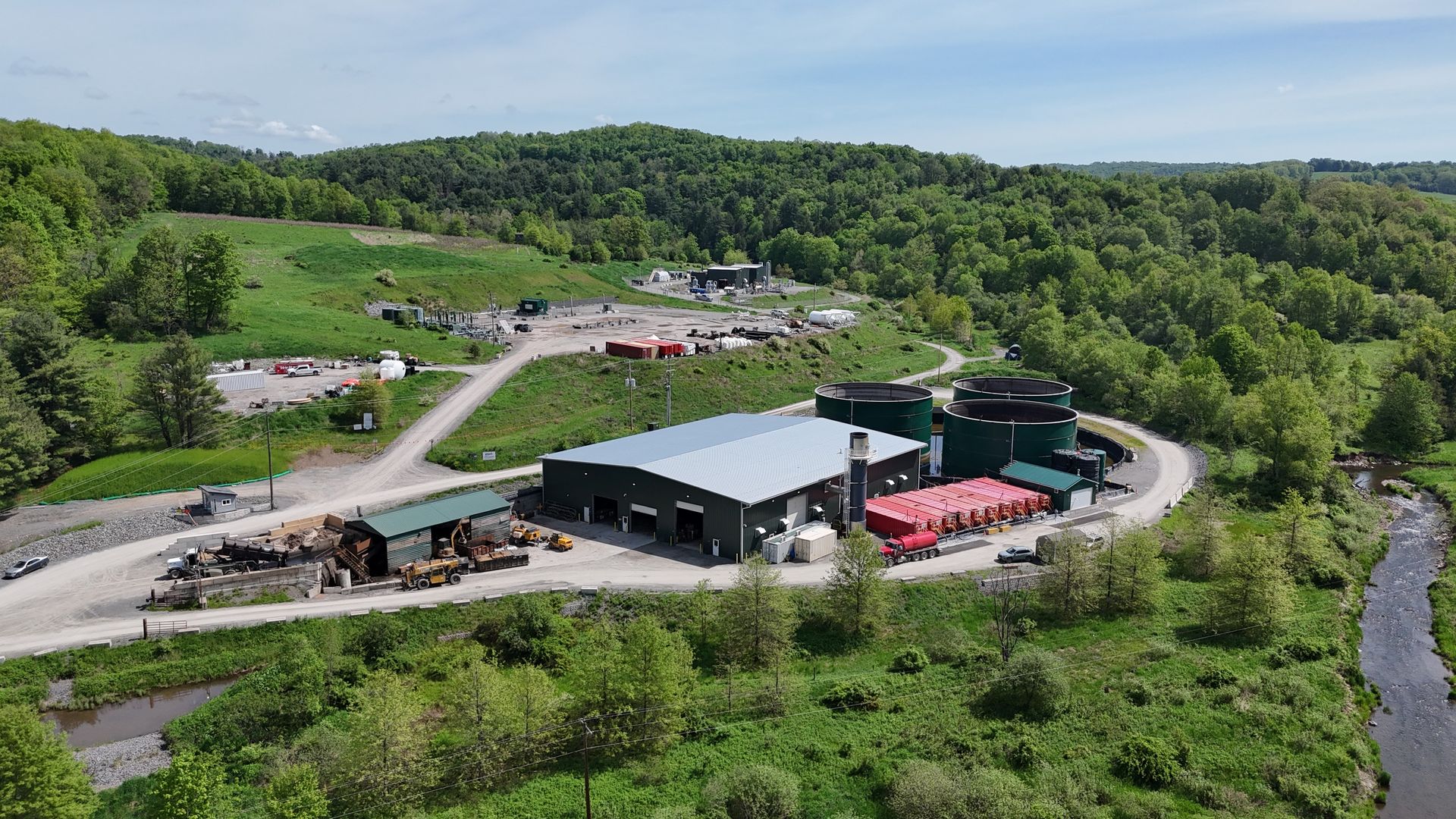 The Gradiant site in Susquehanna County, Pennsylvania where lithium will be produced by extraction from oil field waste water