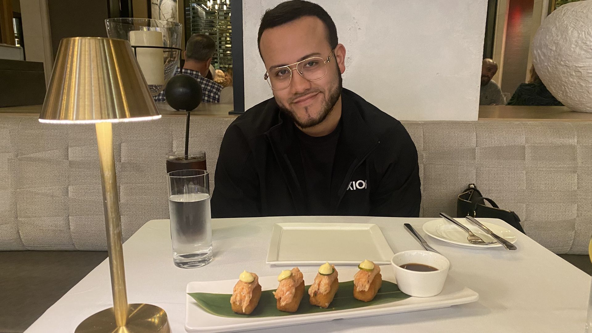 Salmon Wagyu is the only thing that can make Yacob smile. 