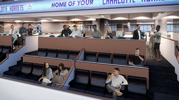 Mini-suites. Rendering: Courtesy of Hornets Sports & Entertainment 