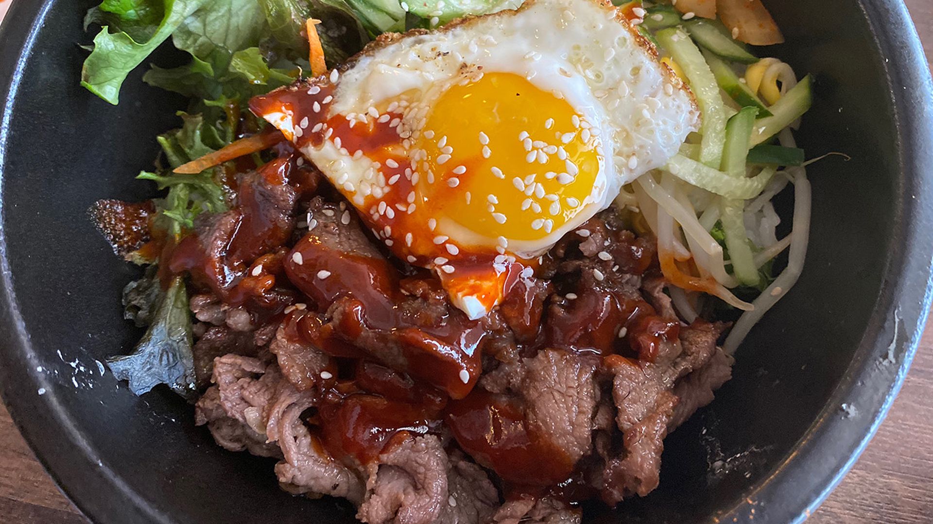 Bibimbap at Choi's Korea and Wing off South Boulevard