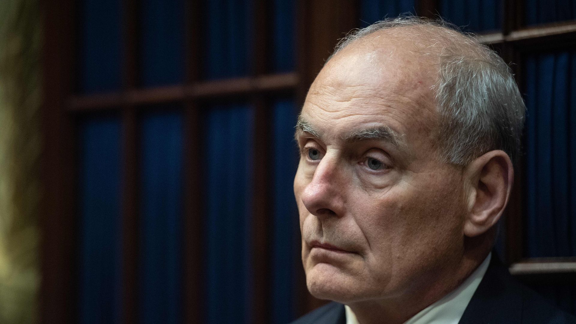 John Kelly looks despondent.