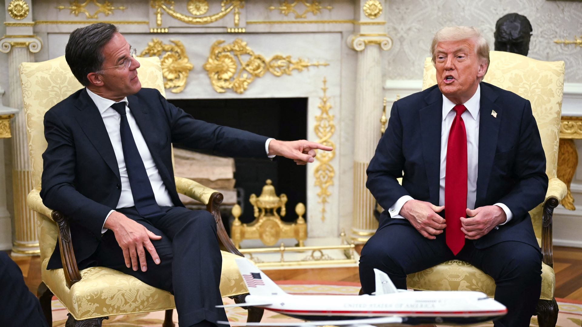 This is Mark Rutte and Donald Trump