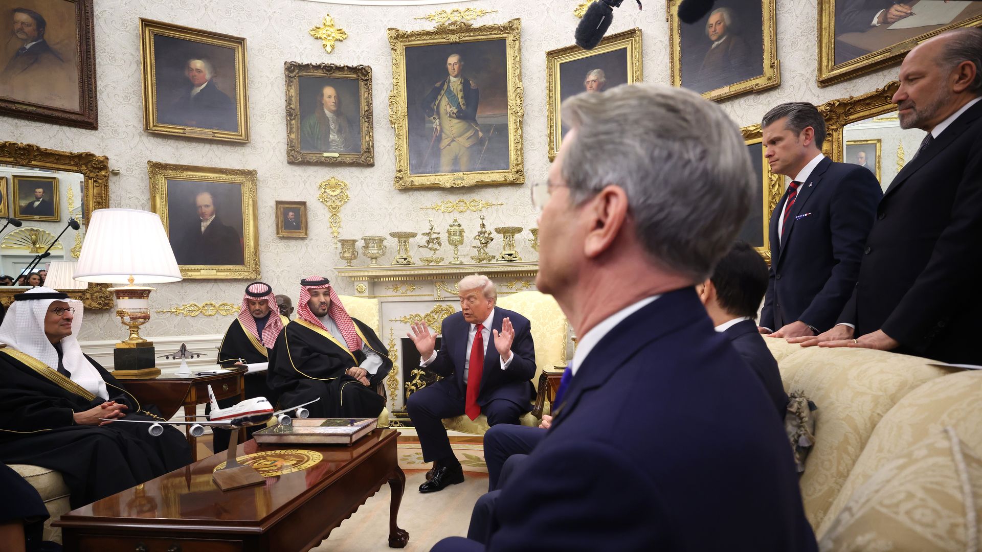 Trump and Mohammed bin Salman during meeting in Oval Office 