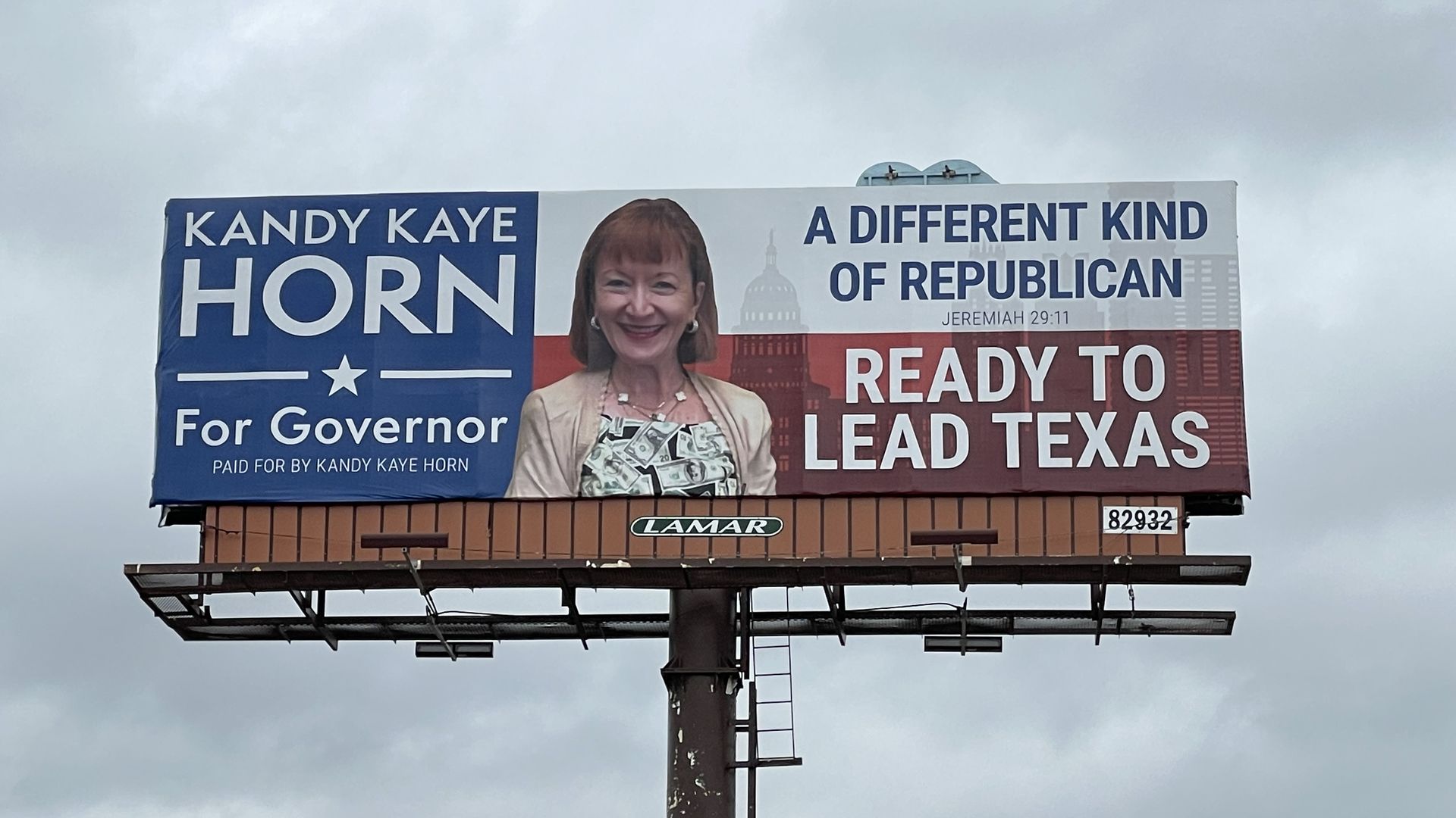 A Kandy Kaye Horn for Governor billboard