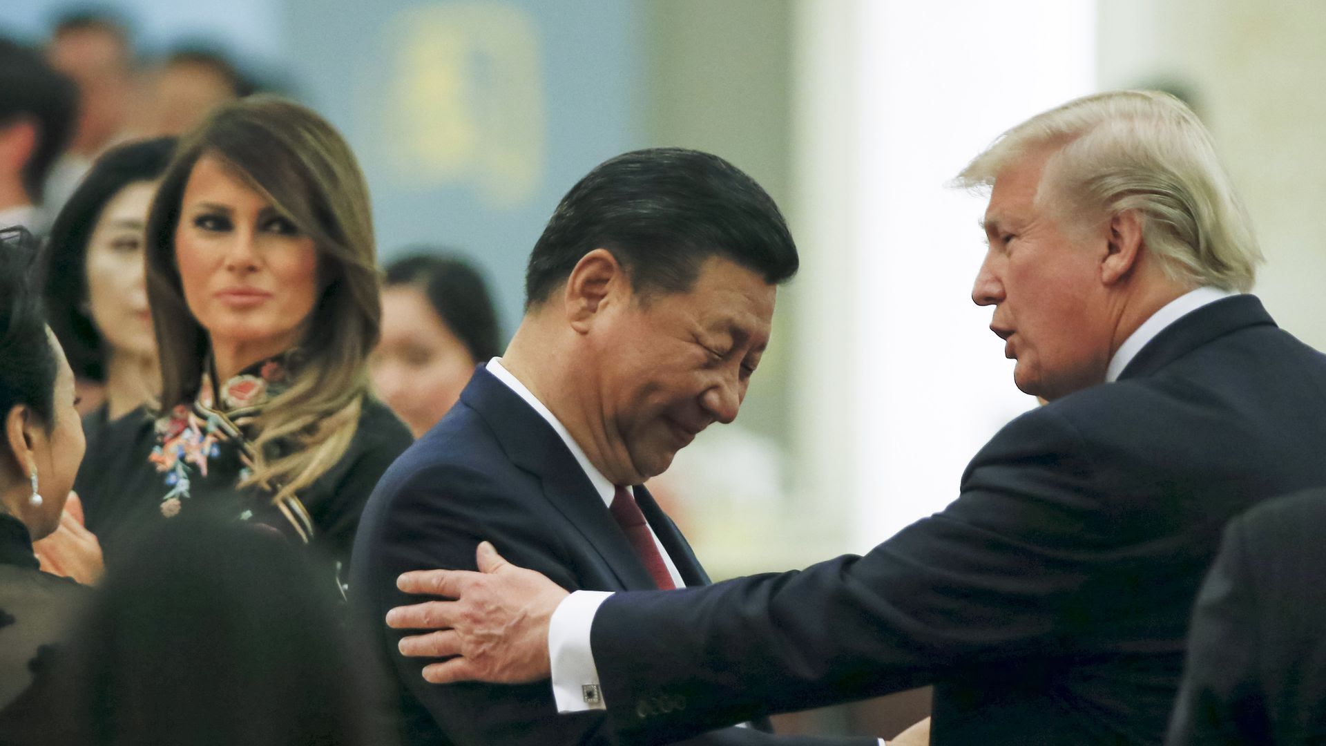 Presidents Trump and Xi. 