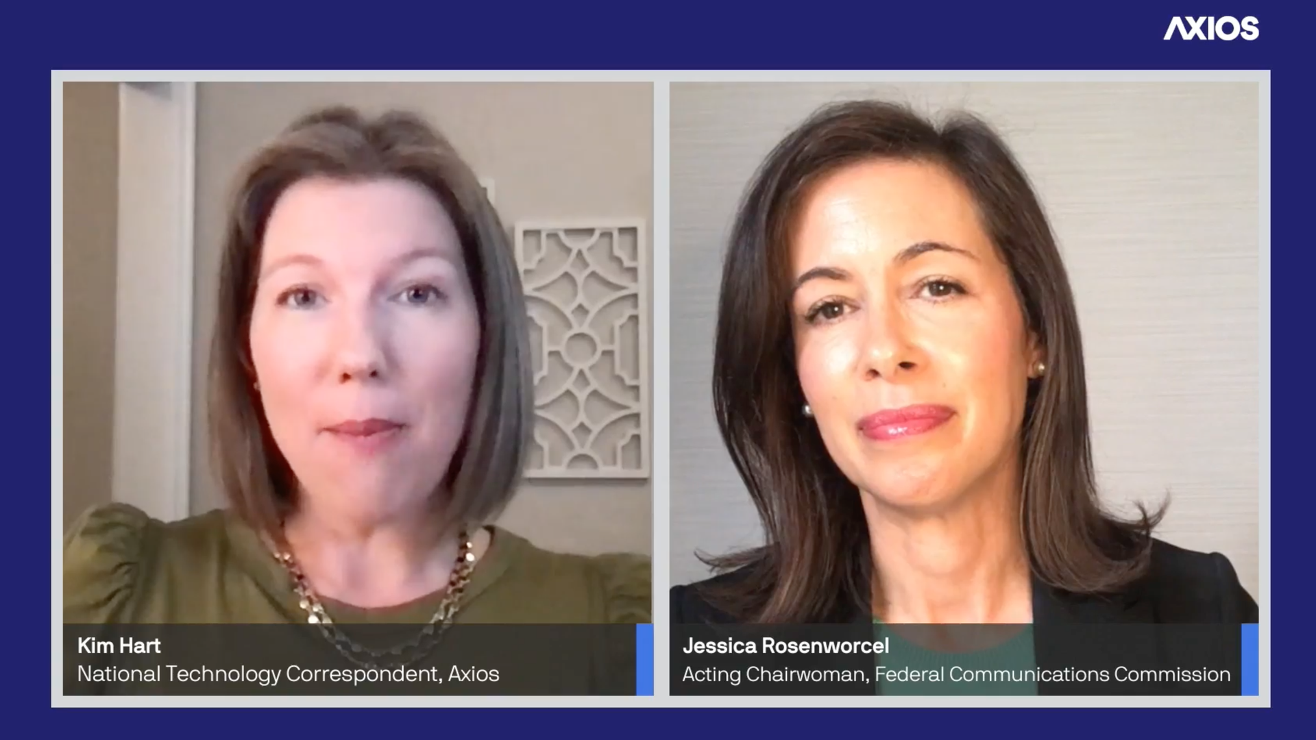 Axios reporter Kim Hart and Jessica Rosenworcel