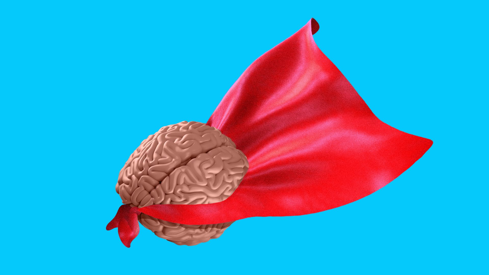 Illustration of brain wearing a cape.