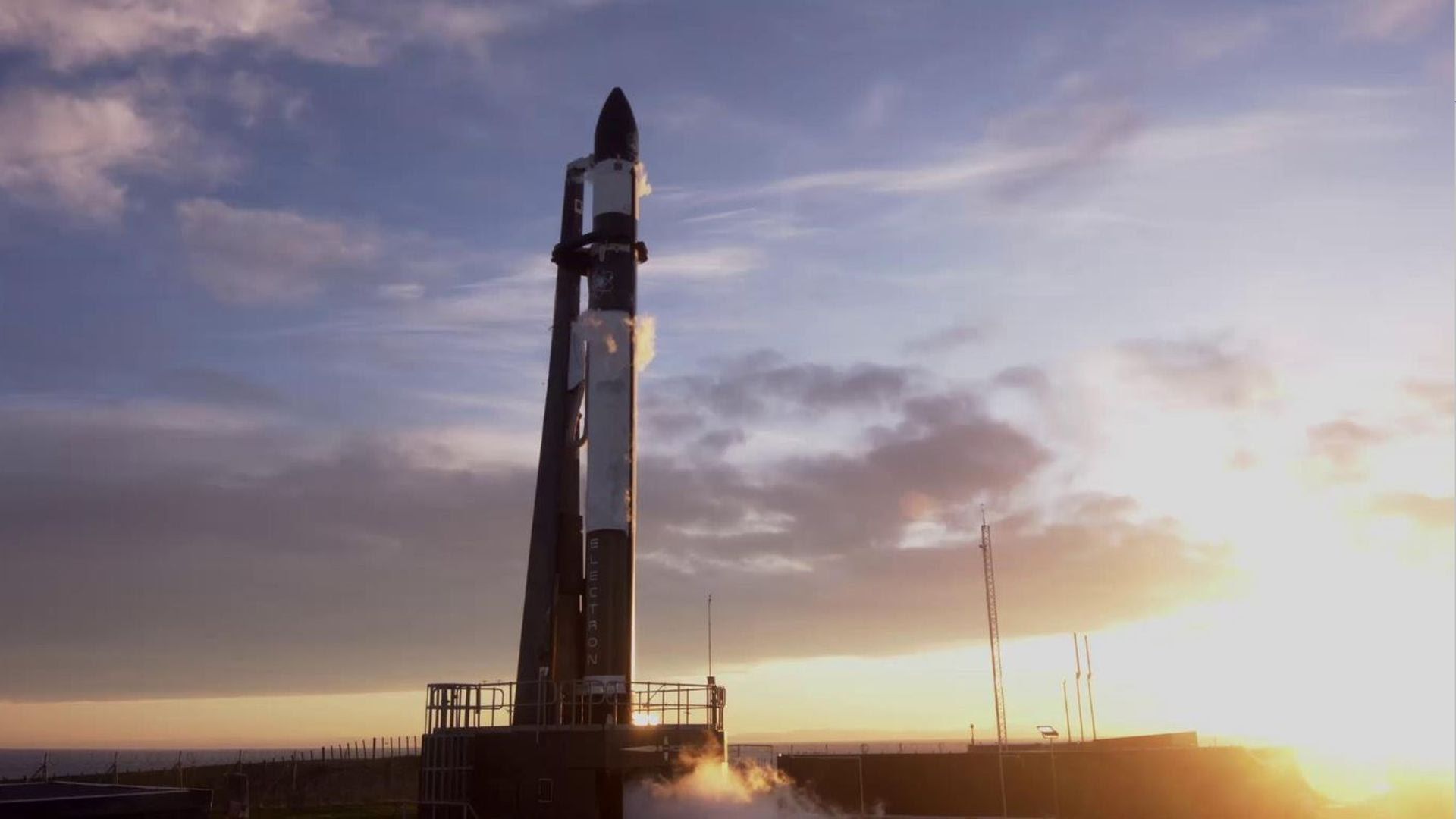 An Electron rocket on the launch pad in New Zealand. Photo: Rocket Lab