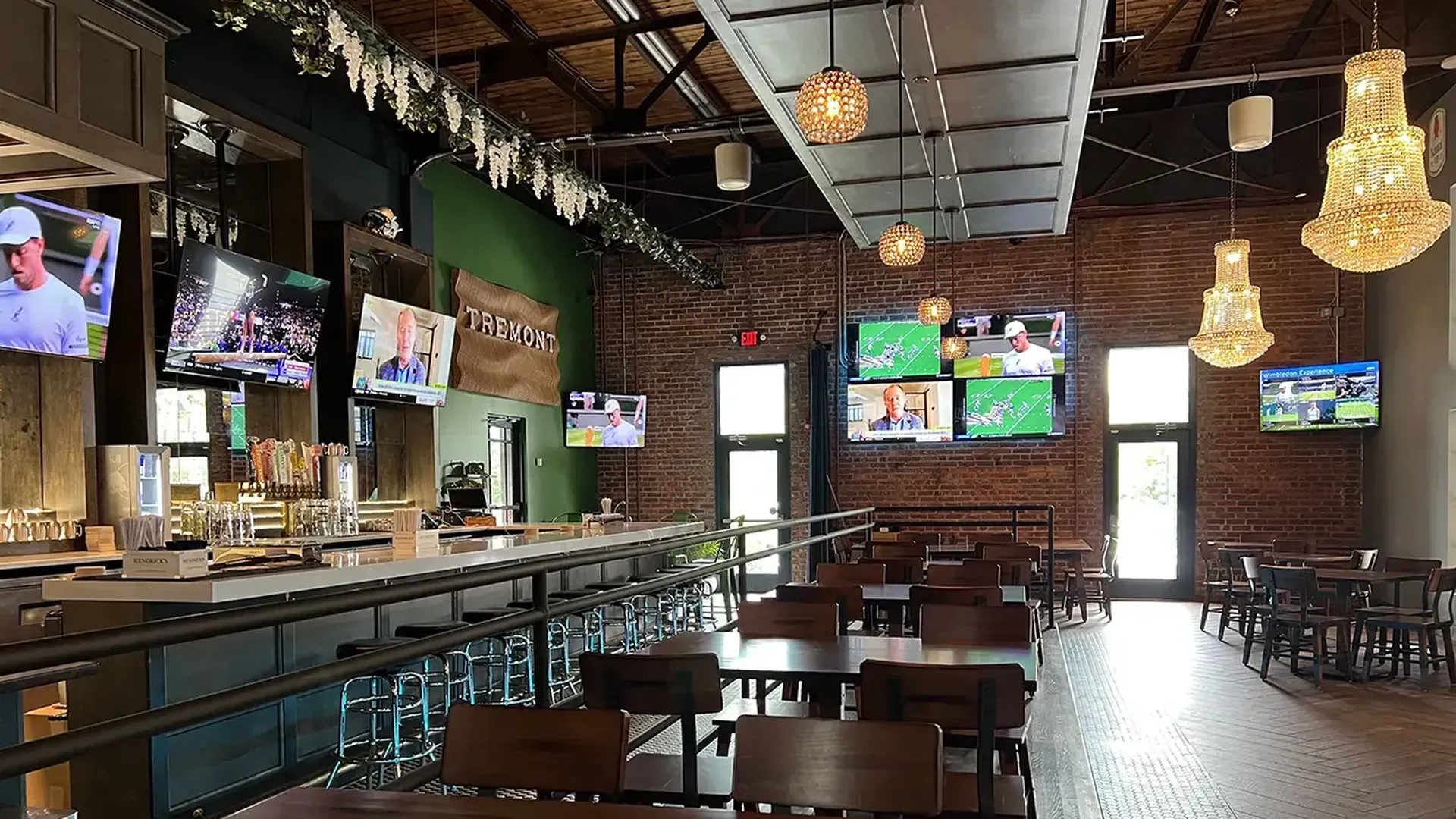 Bar with TV screens. 