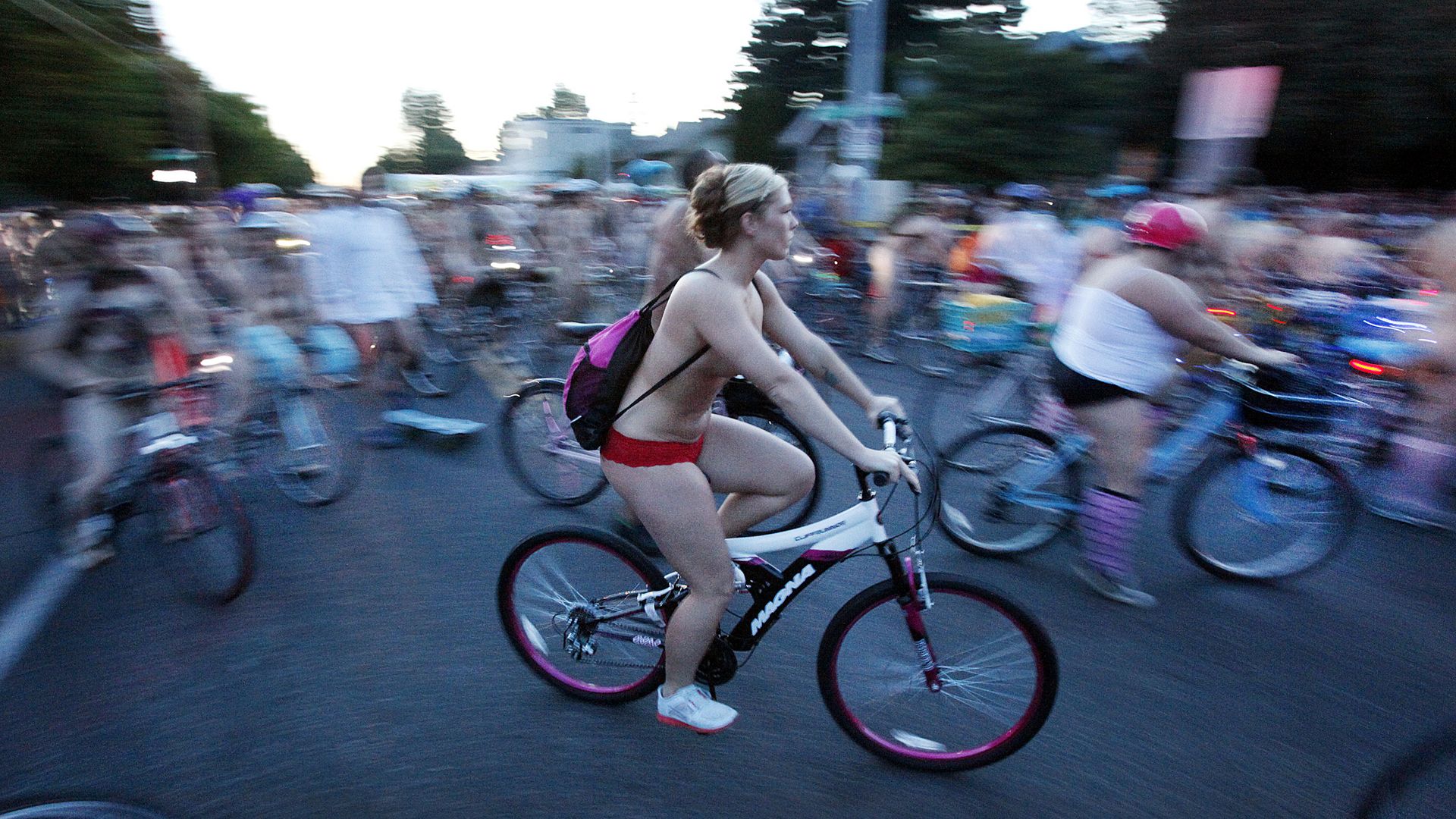 An image of a person riding a bicycle. 