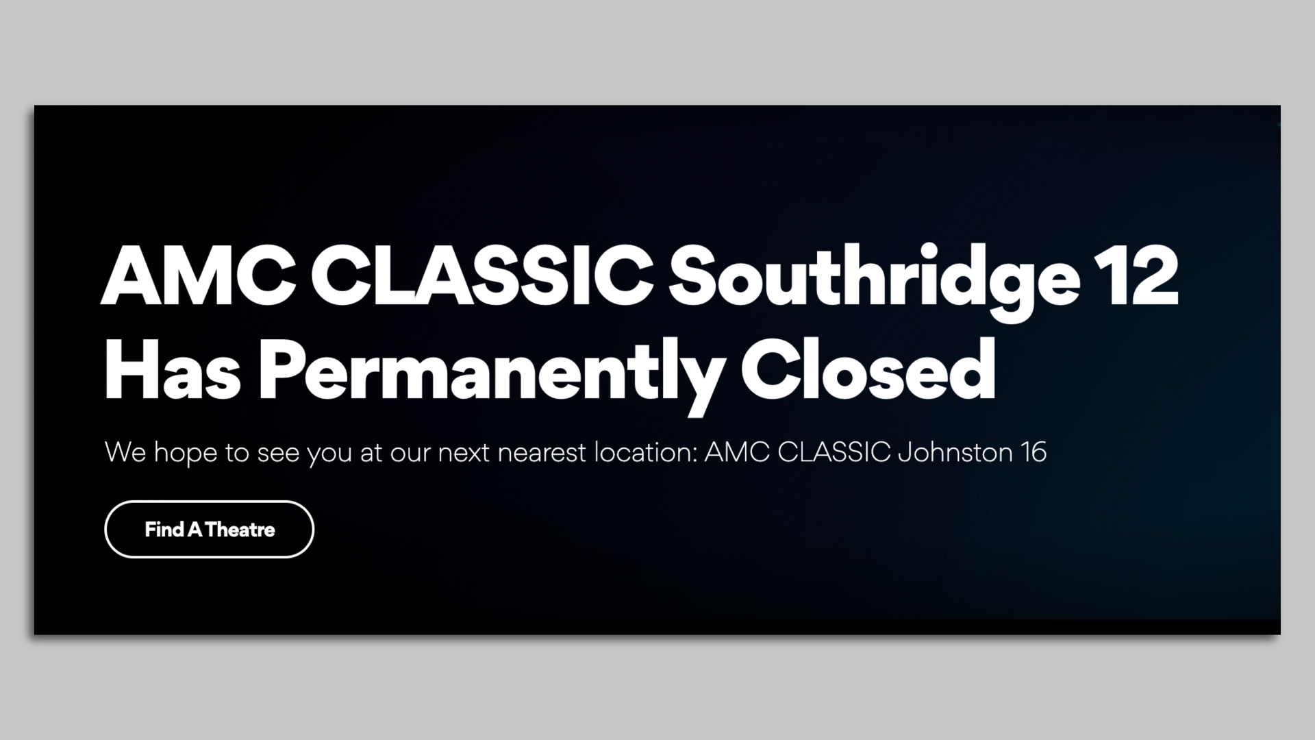AMC closing Southridge message