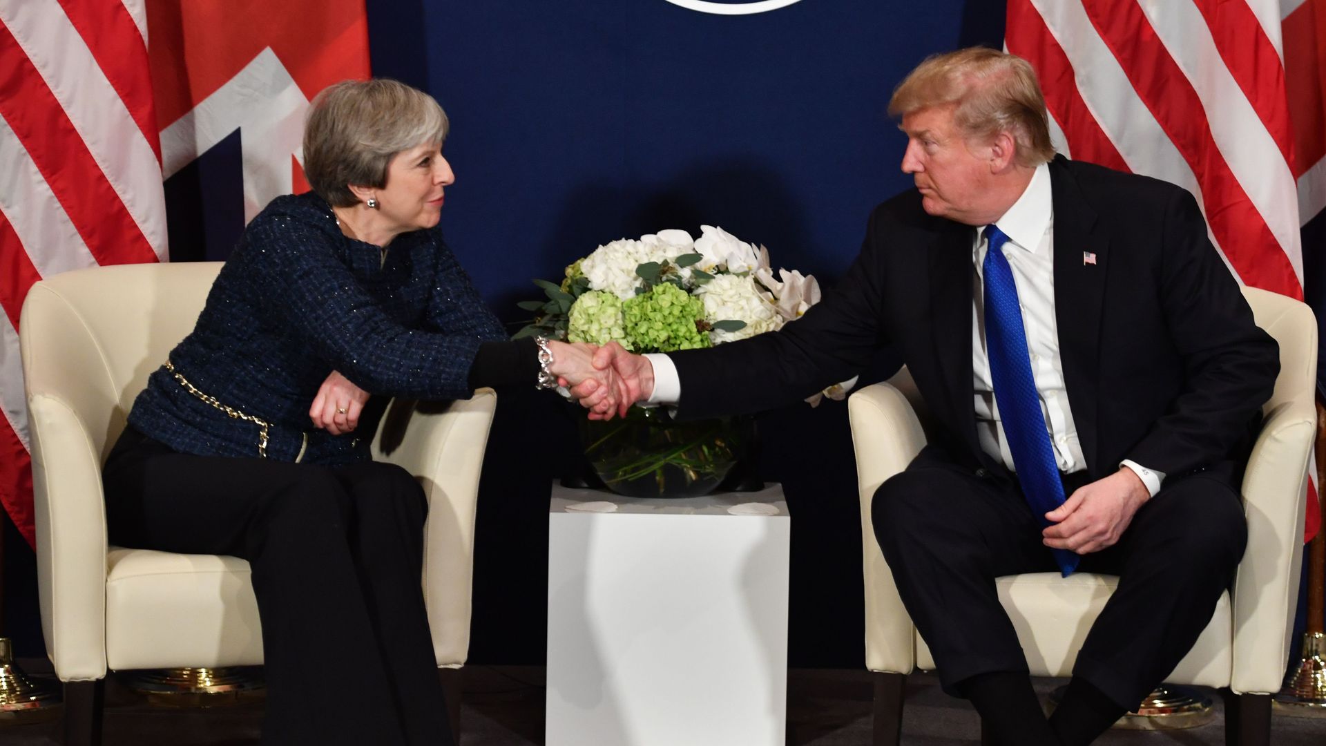 Trump with Theresa May