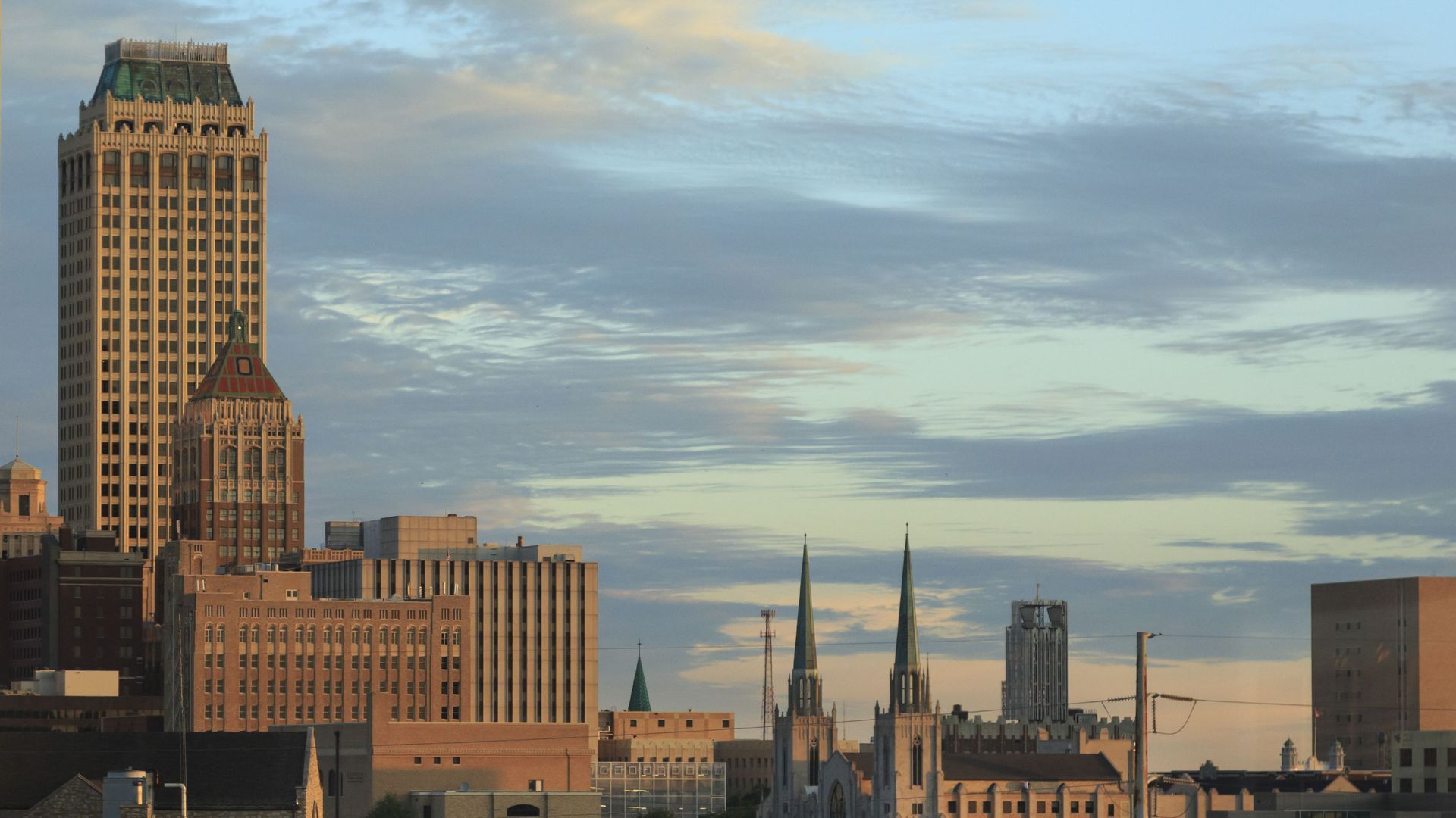 Tulsa, Oklahoma, at sunrise.