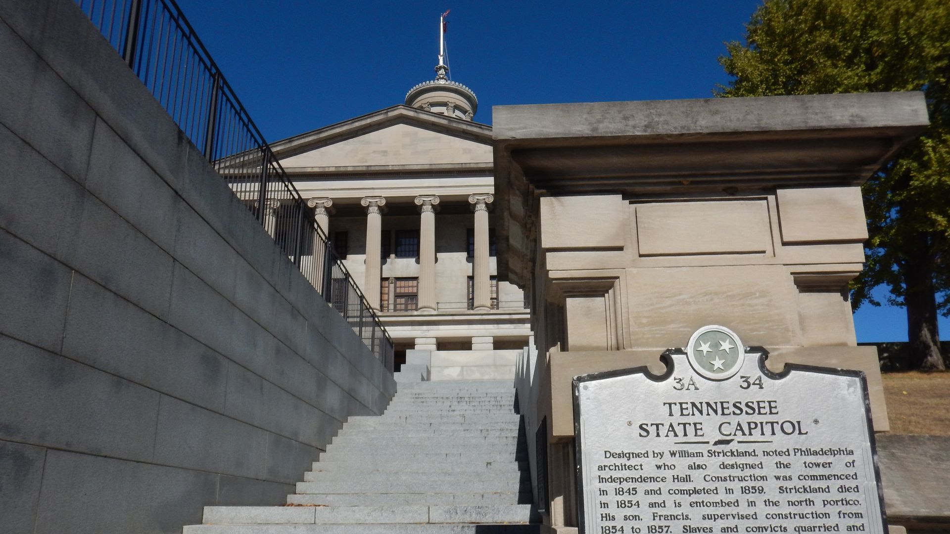 Outside the Tennessee state capitol.