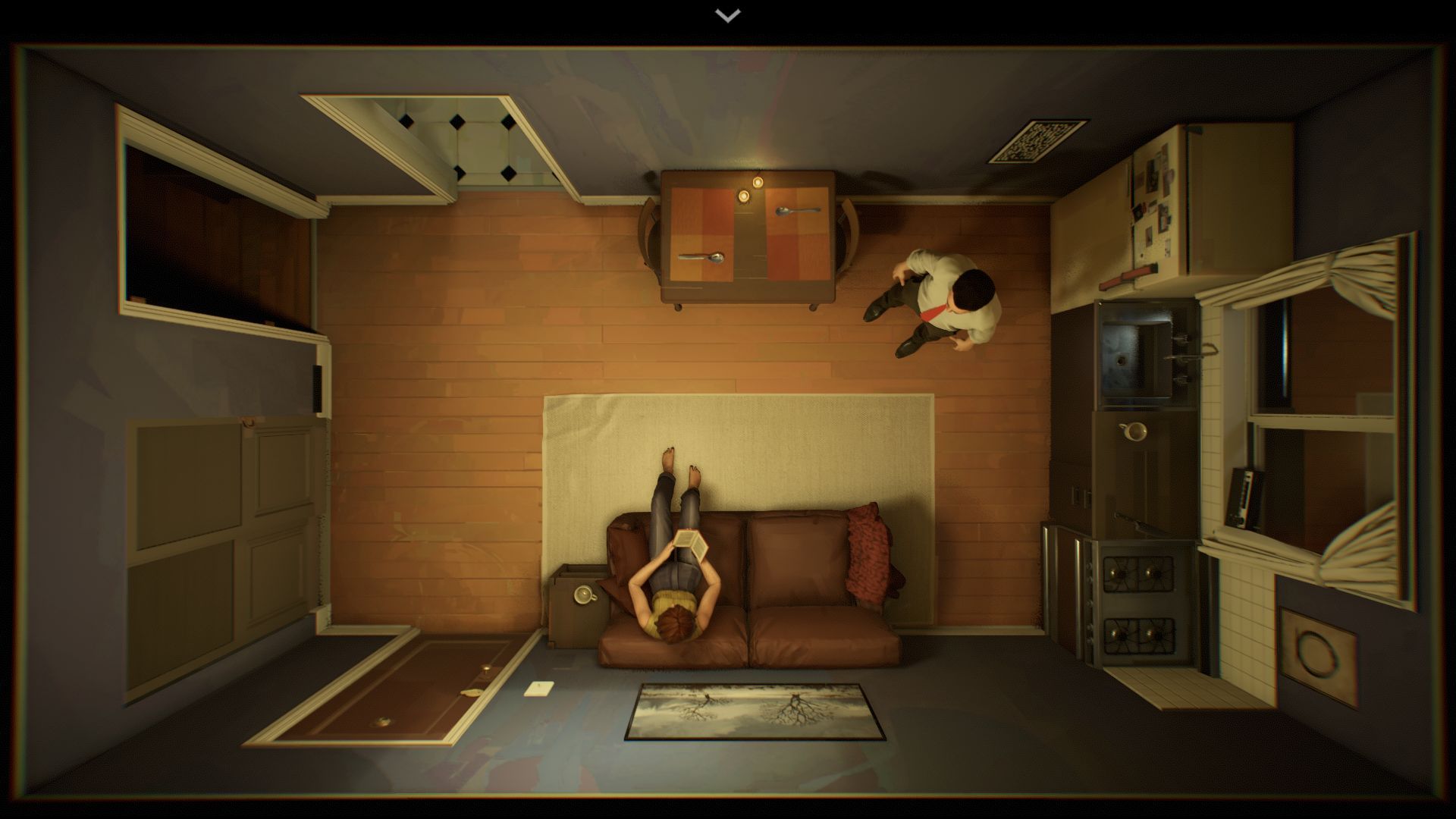 Screenshot of an apartment, viewed from above