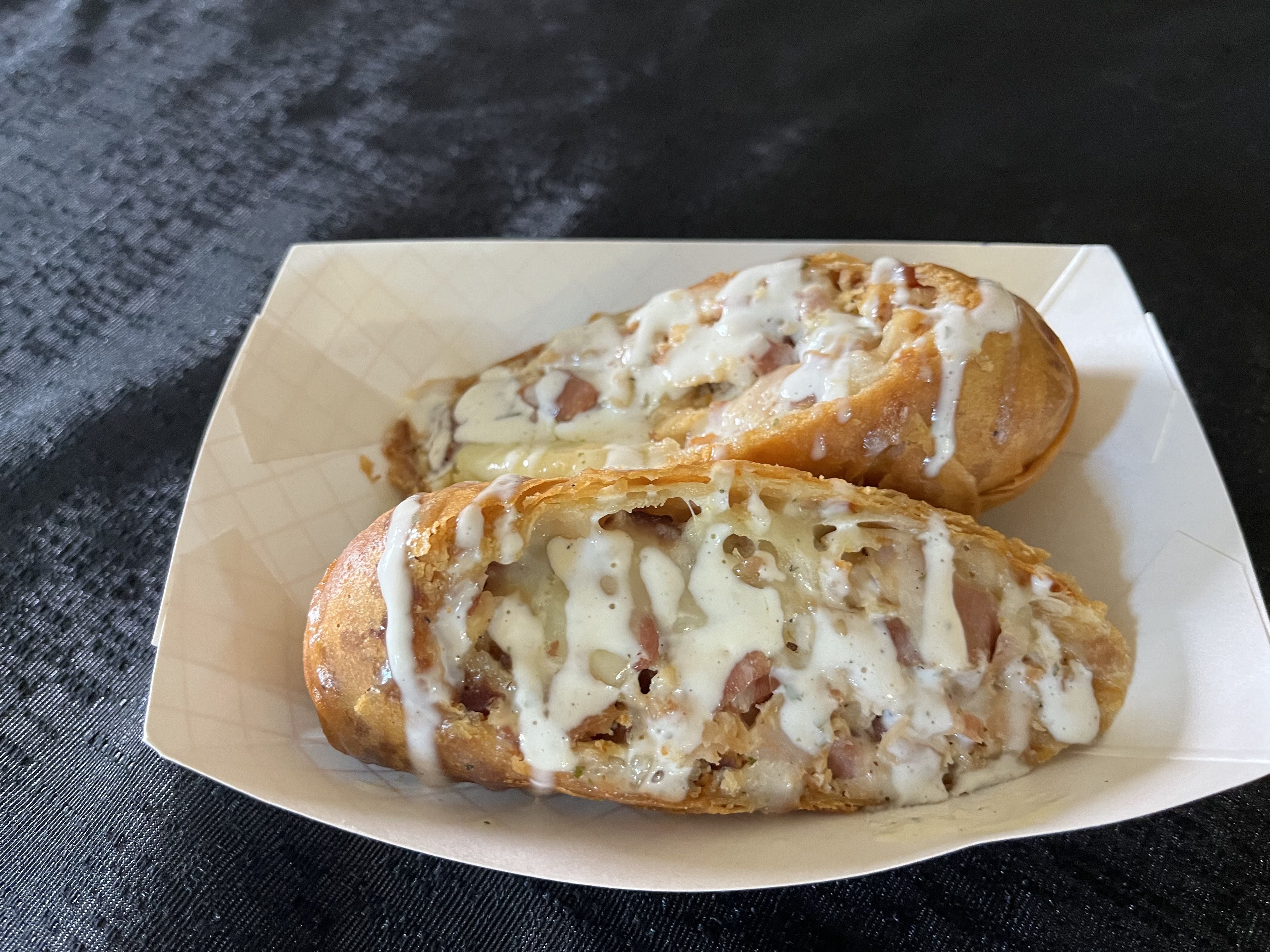 Bacon chicken egg roll