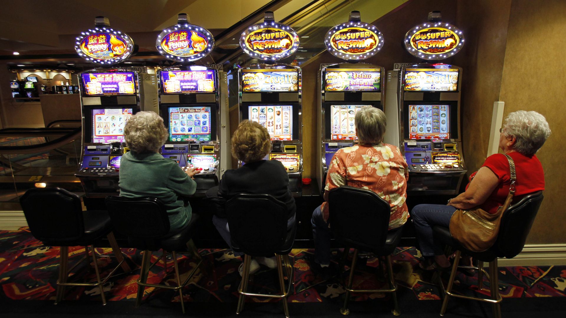 A photo from inside Prairie Meadows Casino.