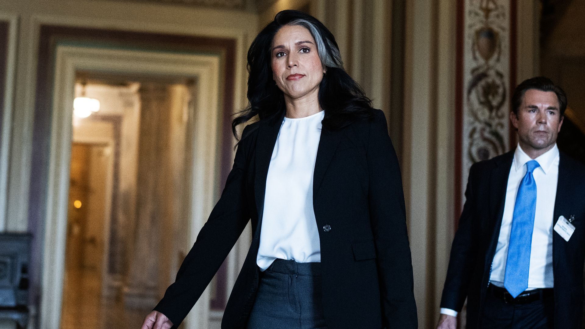 Tulsi Gabbard, director of National Intelligence, arrives to the U.S. Capitol for a Senate Appropriations Subcommittee on Defense closed hearing titled "A Review of the President's FY2026 Budget Request for the Intelligence Community," on Tuesday, June 17, 2025.