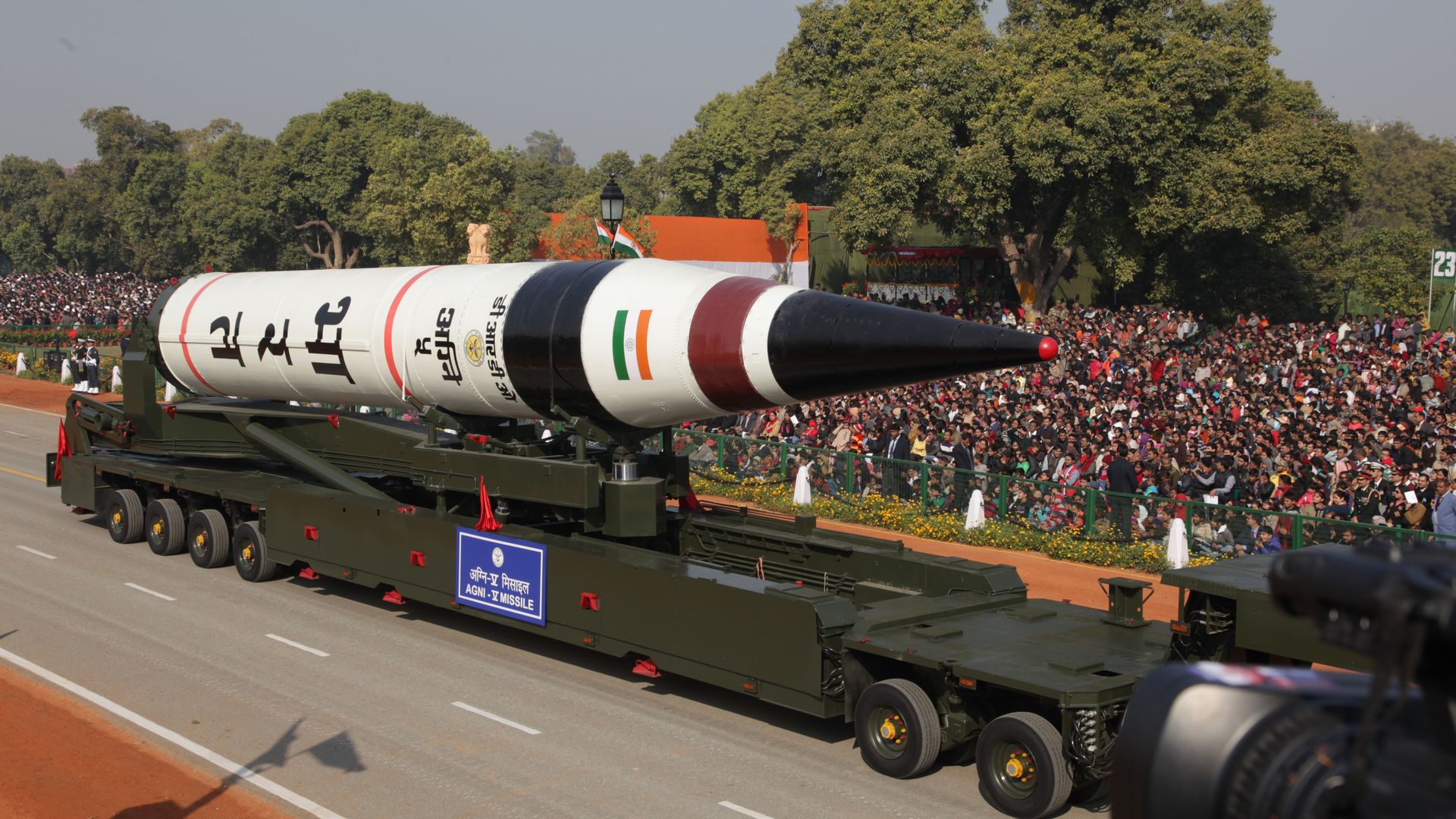 India's Agni 5 ballistic missile in 2013. 