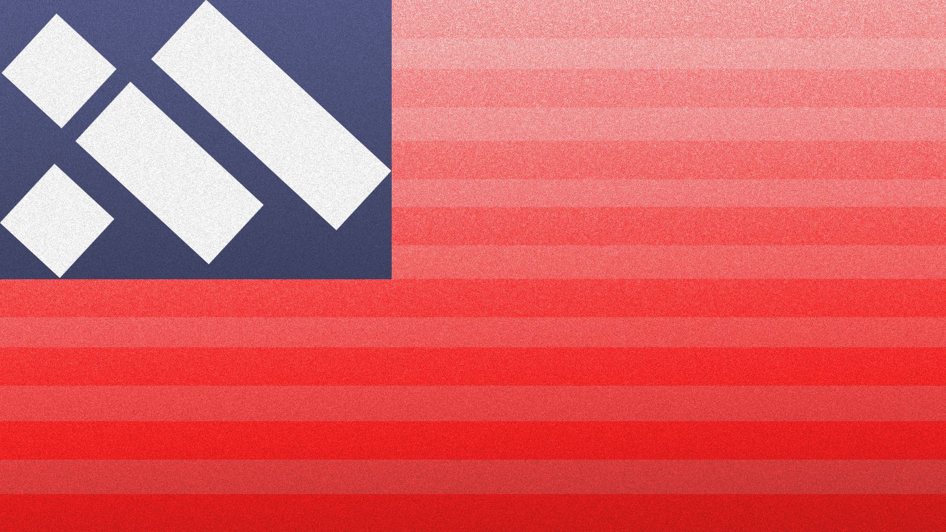 Illustration of the FTX logo set against a U.S. flag-like background