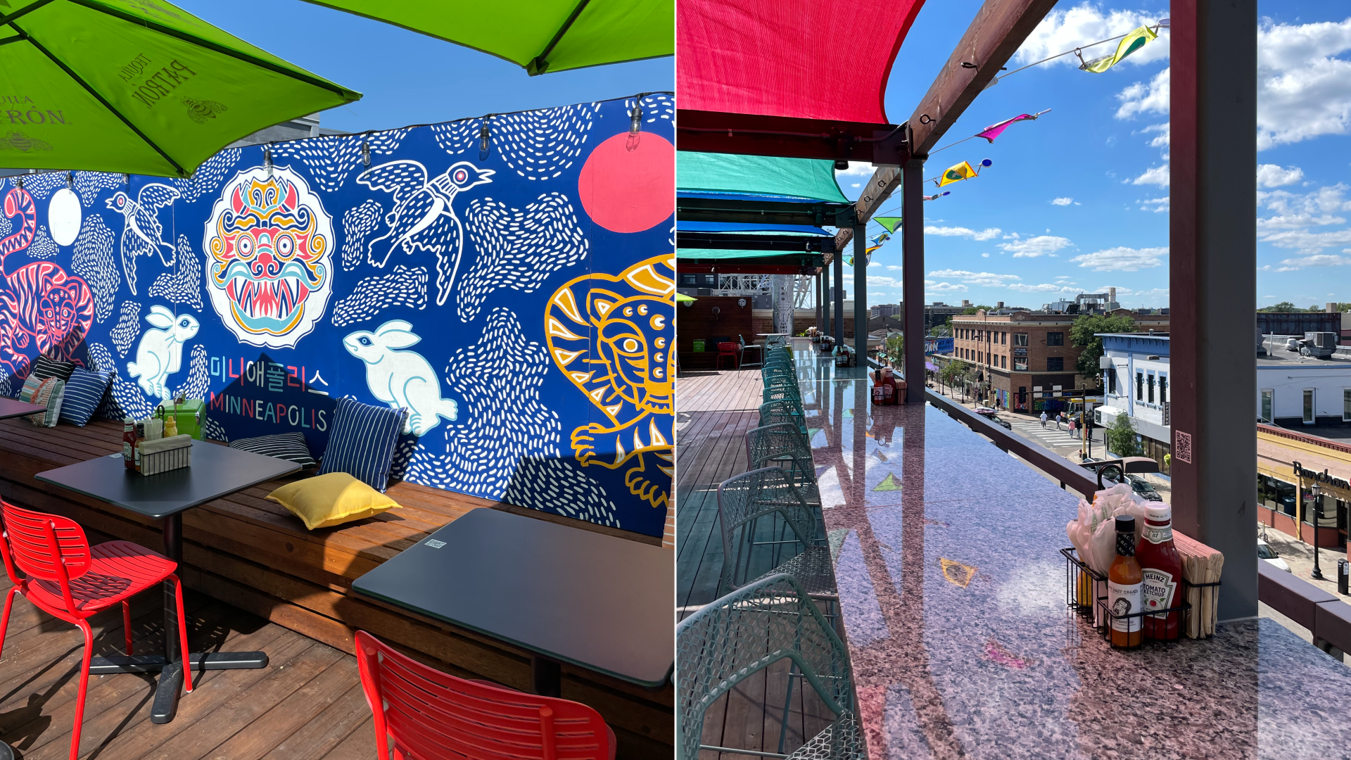 A view of Uptown from a rooftop bar.