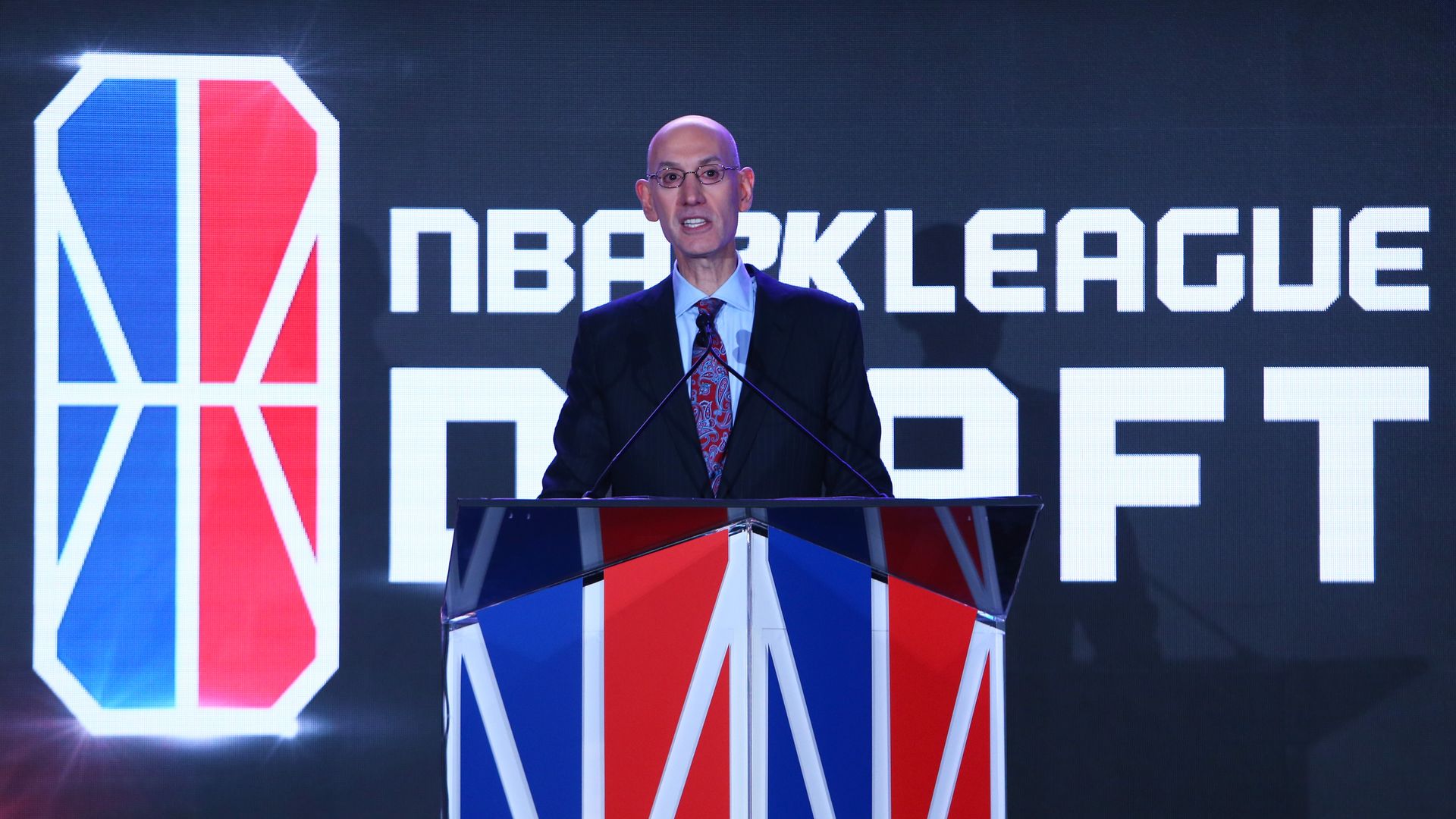 NBA Commissioner Adam Silver at the NBA 2k league draft