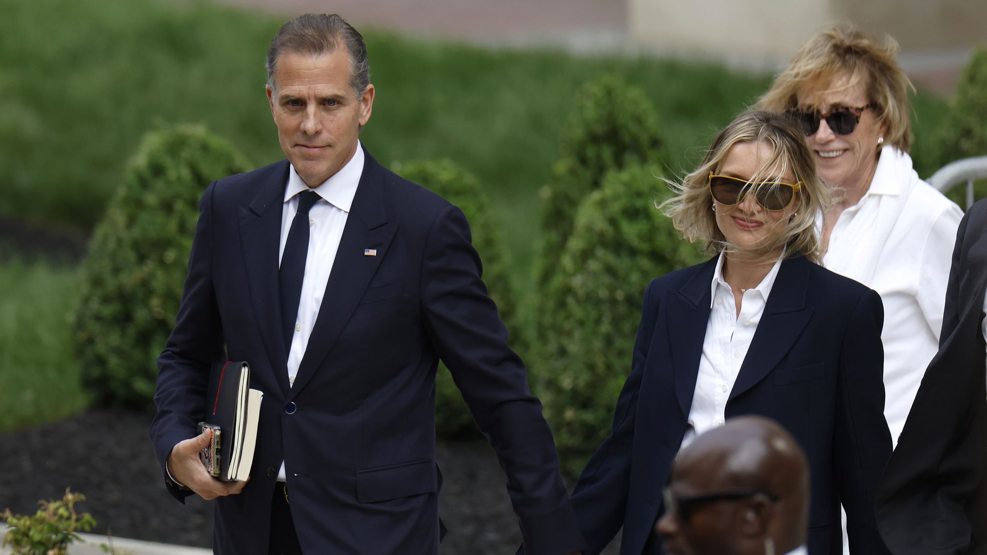 Hunter Biden, the son of U.S. President Joe Biden, his wife Melissa Cohen Biden and Valerie Biden Owens leave the J. Caleb Boggs Federal Building on June 06, 2024 in Wilmington, Delaware