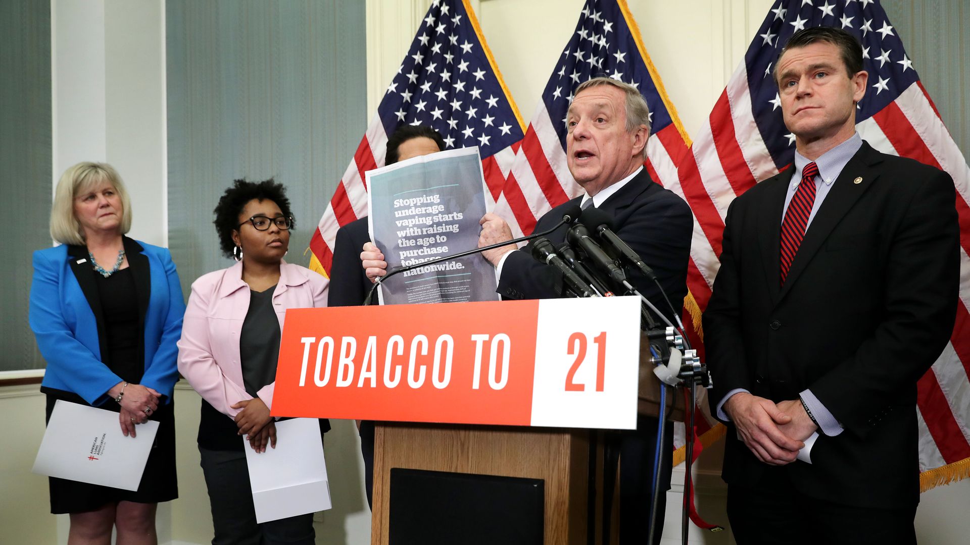 Sen. Dick Durbin discussing tobacco use