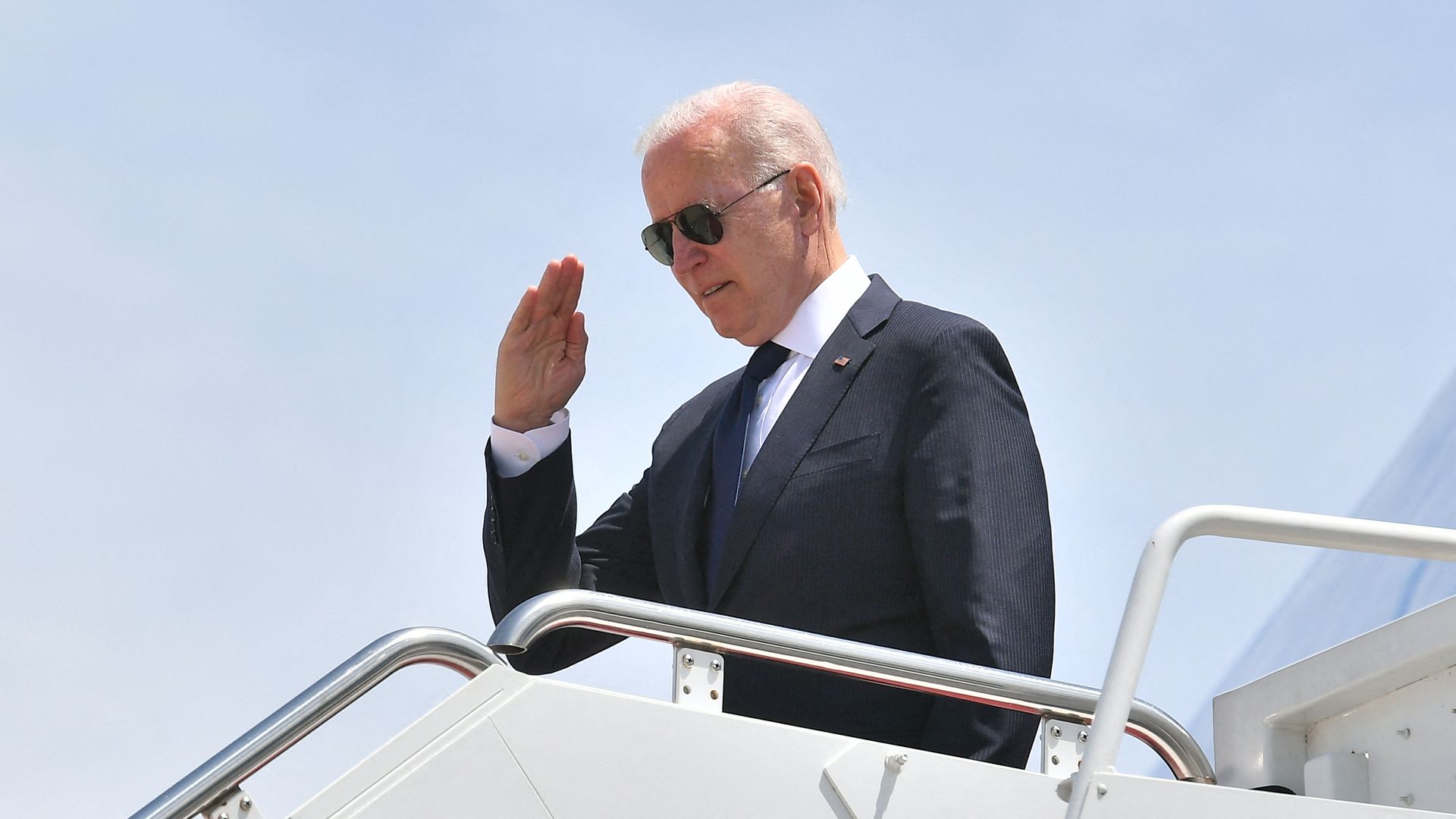 Joe Biden salutes 